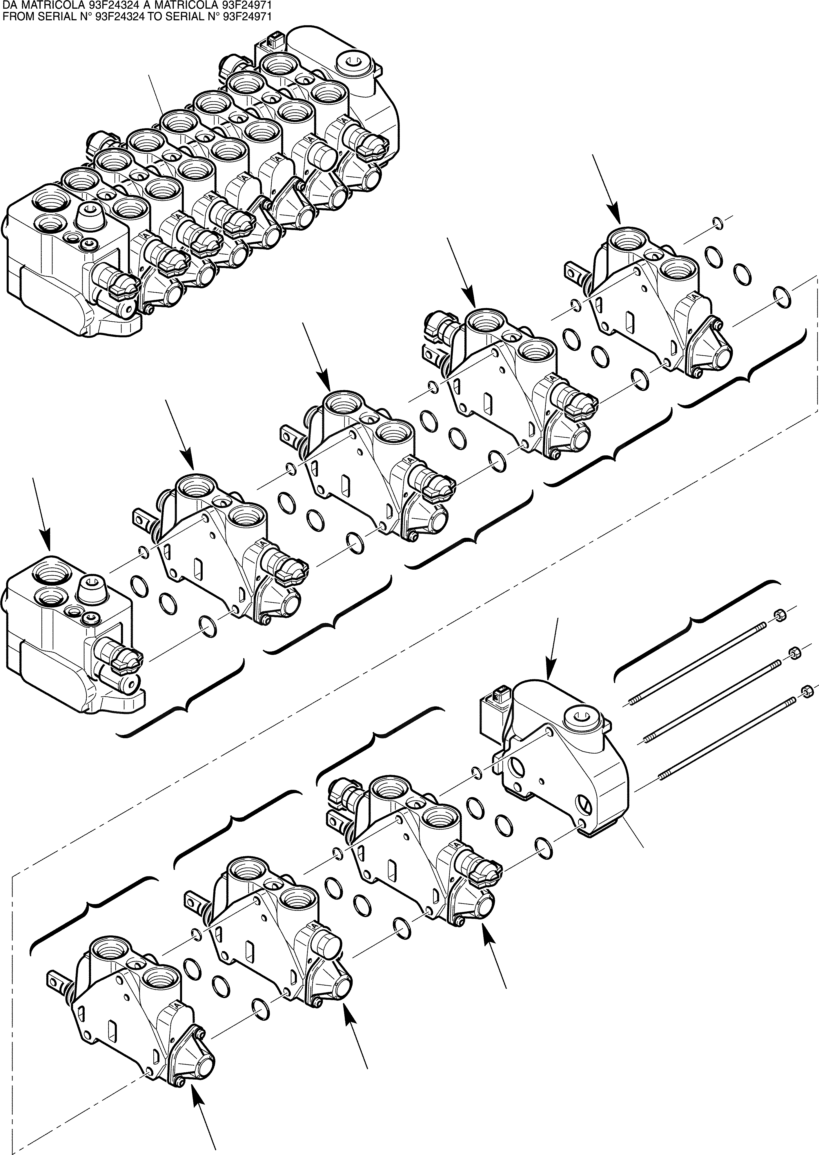 Схема запчастей Komatsu WB93R-2 - УПРАВЛЯЮЩ. КЛАПАН (7-СЕКЦИОНН) (ДЛЯ МОЛОТА) (/) ГИДРАВЛИКА РАБОЧЕЕ ОБОРУДОВАНИЕ