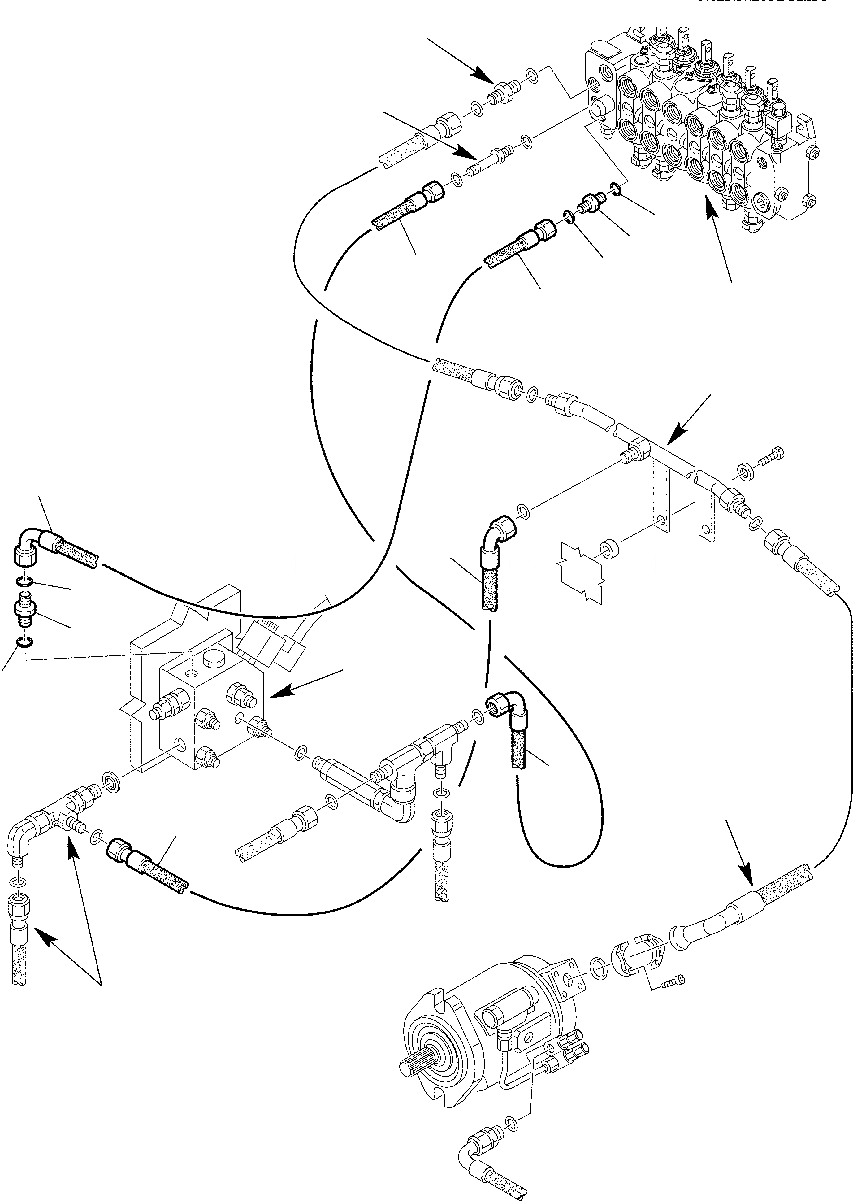 Схема запчастей Komatsu WB93R-2 - МОЛОТ ГИДРОЛИНИЯ С КЛАПАНОМ (/) ГИДРАВЛИКА РАБОЧЕЕ ОБОРУДОВАНИЕ
