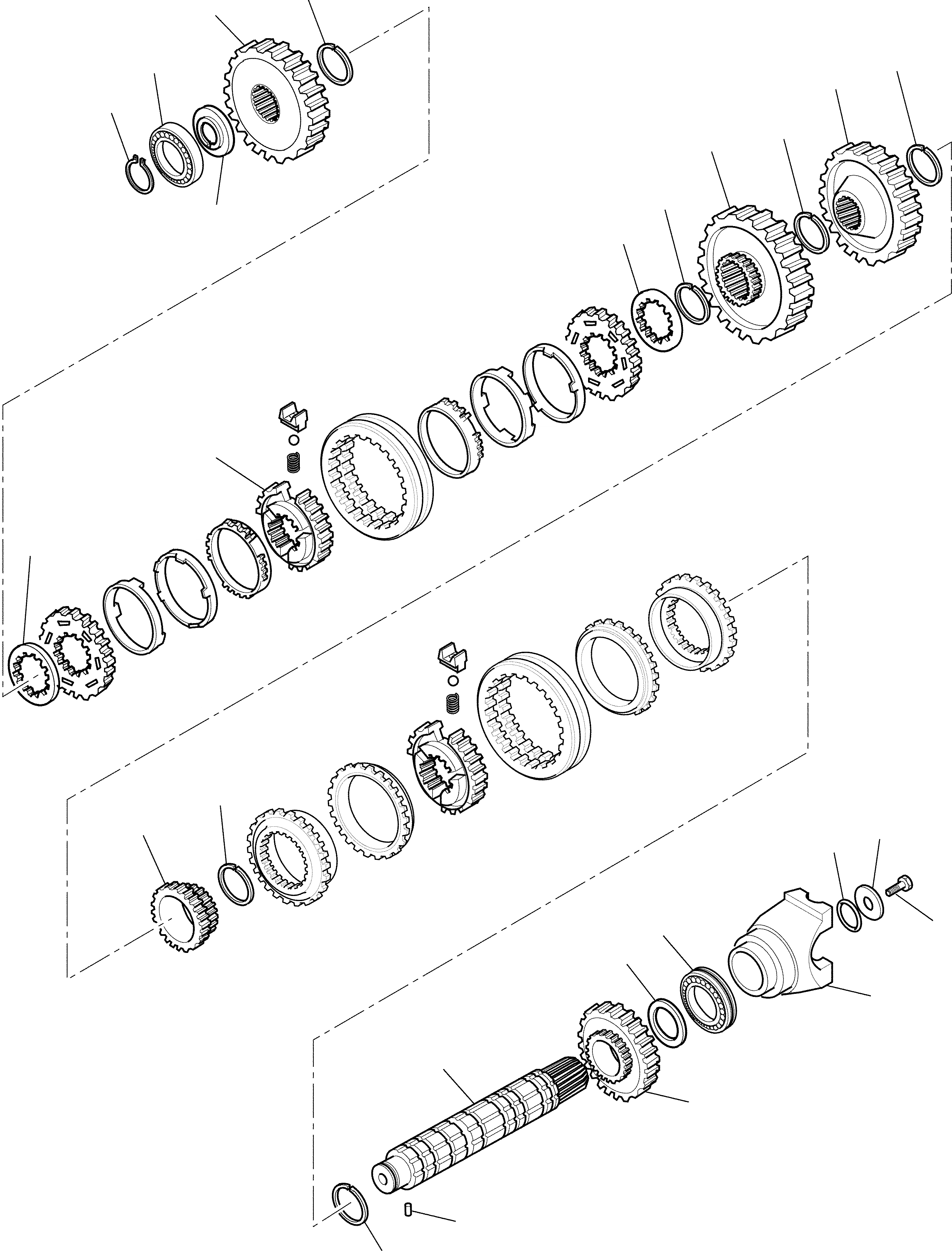 Схема запчастей Komatsu WB93R-2 - ТРАНСМИССИЯ (WD) (/) РАМА