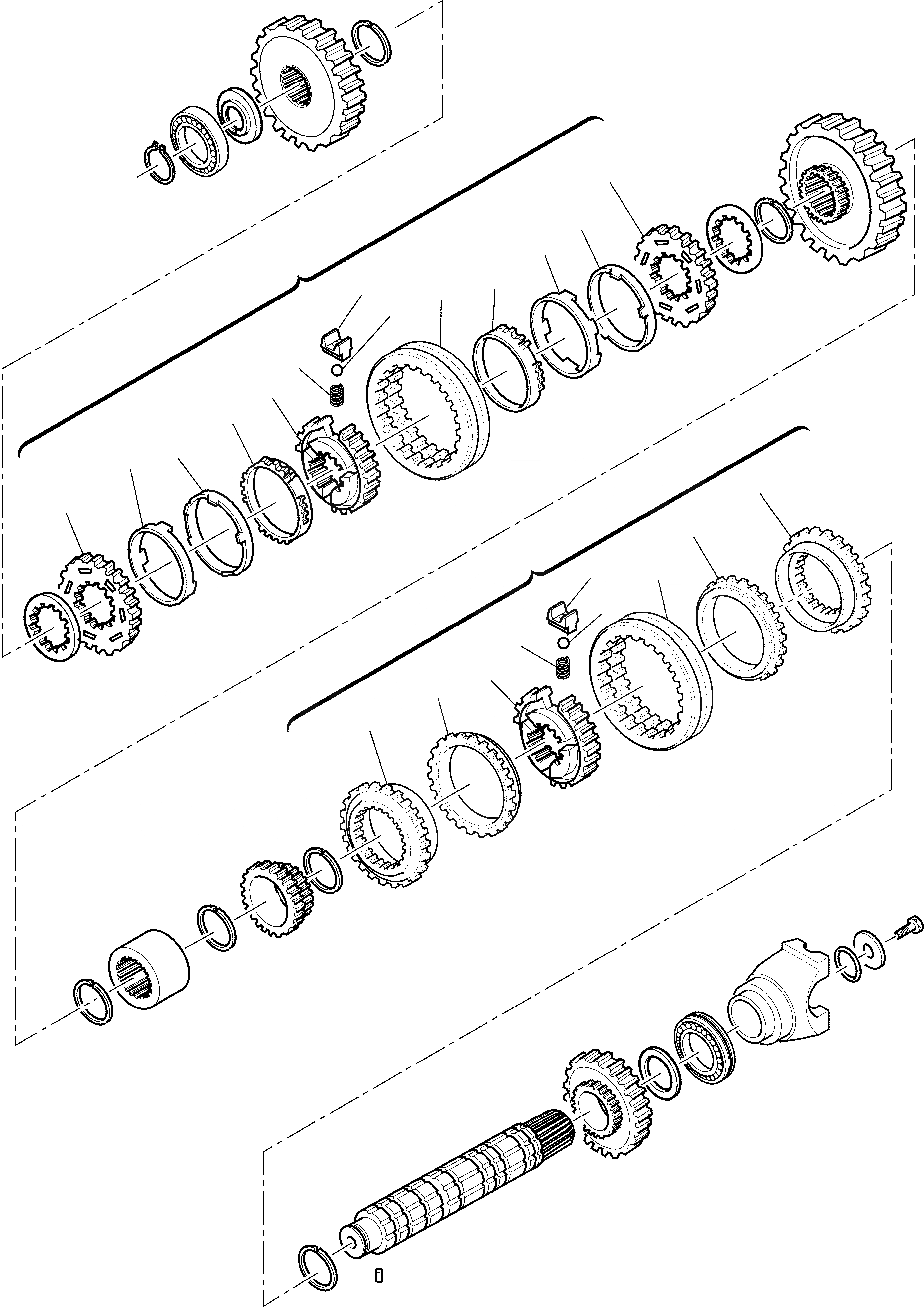 Схема запчастей Komatsu WB93R-2 - ТРАНСМИССИЯ (WD) (7/) РАМА