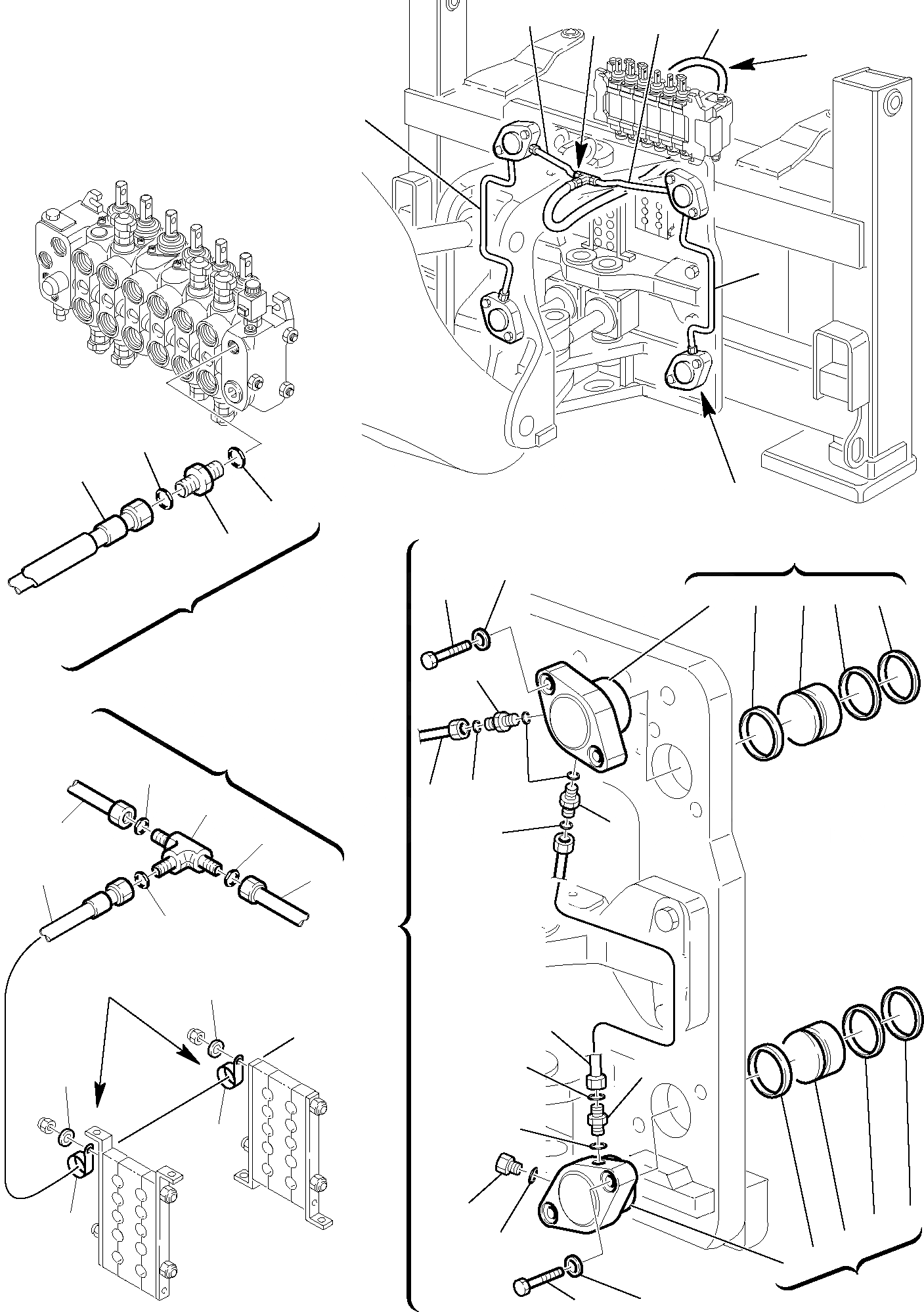 Схема запчастей Komatsu WB93R-2 - ГИДРОЛИНИЯ (БЛОК. ЦИЛИНДР) ГИДРАВЛИКА РАБОЧЕЕ ОБОРУДОВАНИЕ