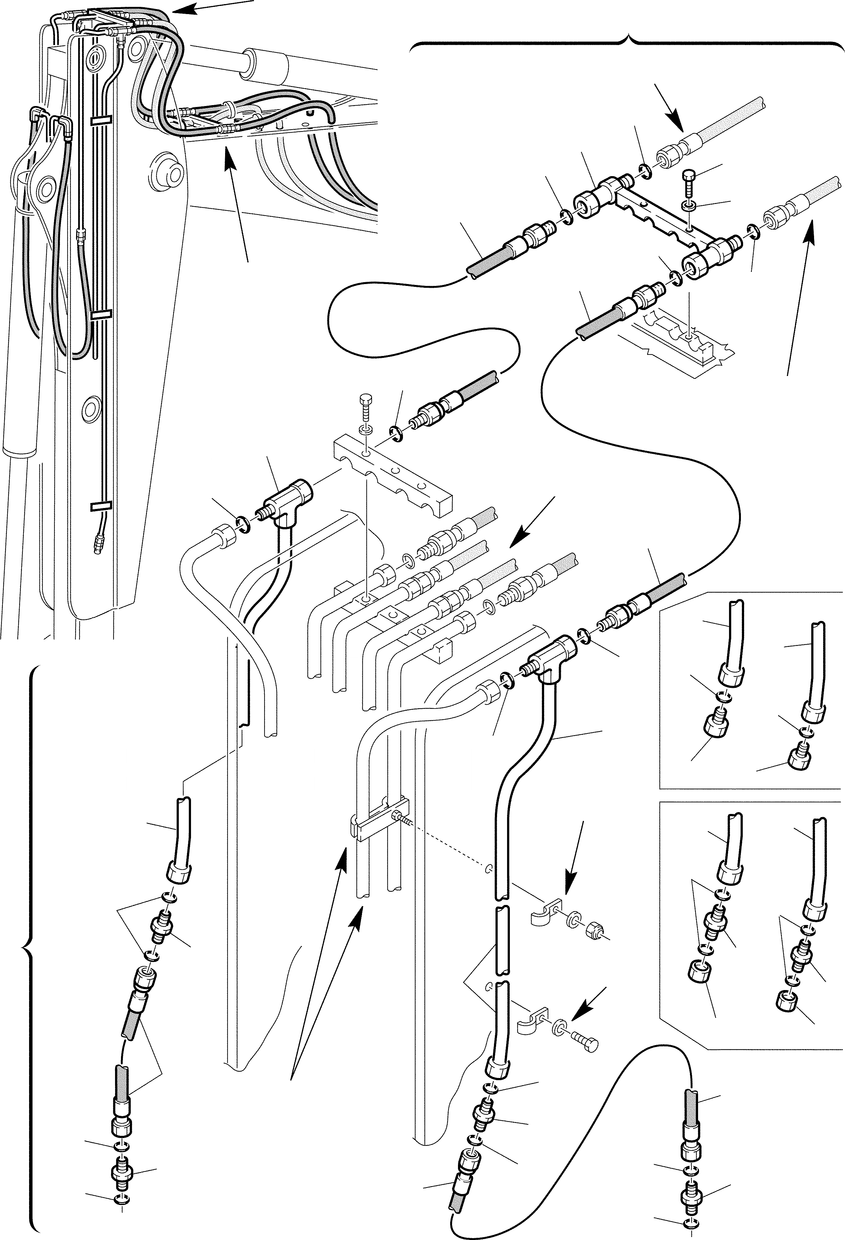 Схема запчастей Komatsu WB93R-2 - ГИДРОЛИНИЯ (ЦИЛИНДР ФИКСИР. РУКОЯТИ) + МОЛОТ + POSITIONABLE BUCKE ГИДРАВЛИКА РАБОЧЕЕ ОБОРУДОВАНИЕ