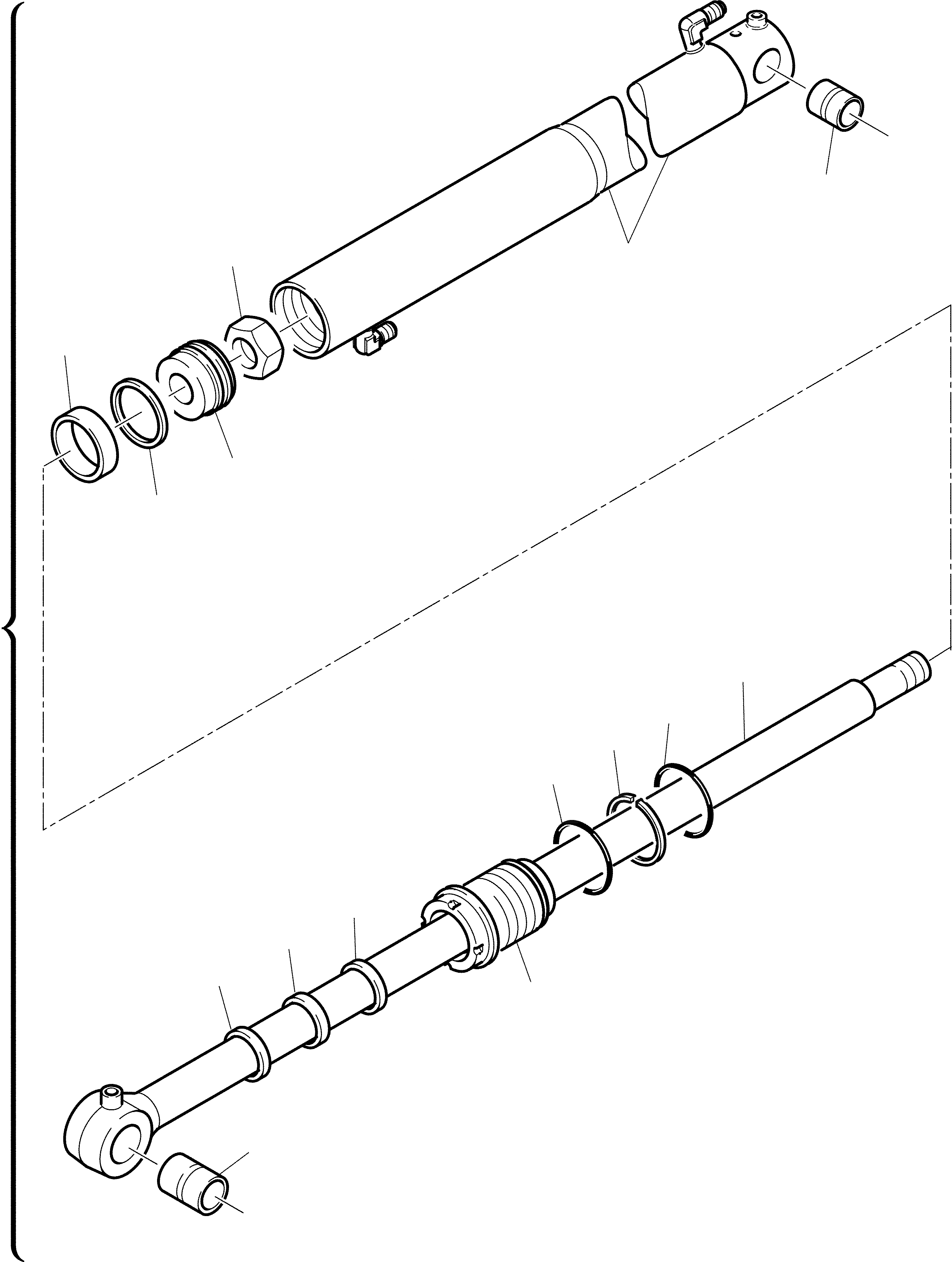 Схема запчастей Komatsu WB93R-2 - ЦИЛИНДР КОВША РАБОЧЕЕ ОБОРУДОВАНИЕ