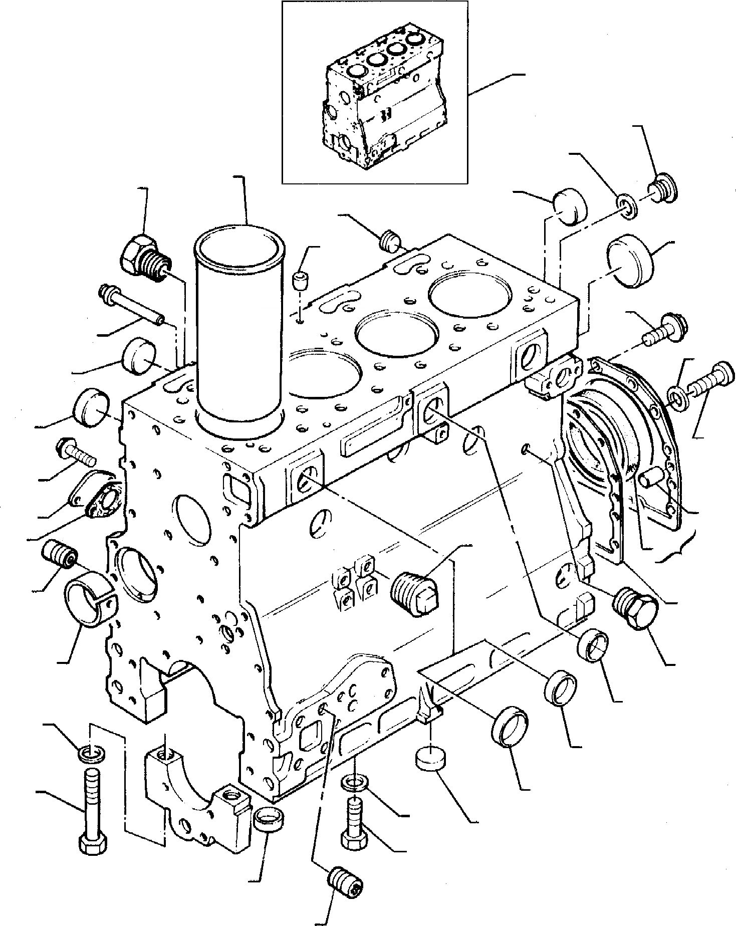 Схема запчастей Komatsu WB95R-1 WB97R-1 - БЛОК ЦИЛИНДРОВ (ASPIRATED ДВИГАТЕЛЬ) ГОЛОВКА ЦИЛИНДРОВ