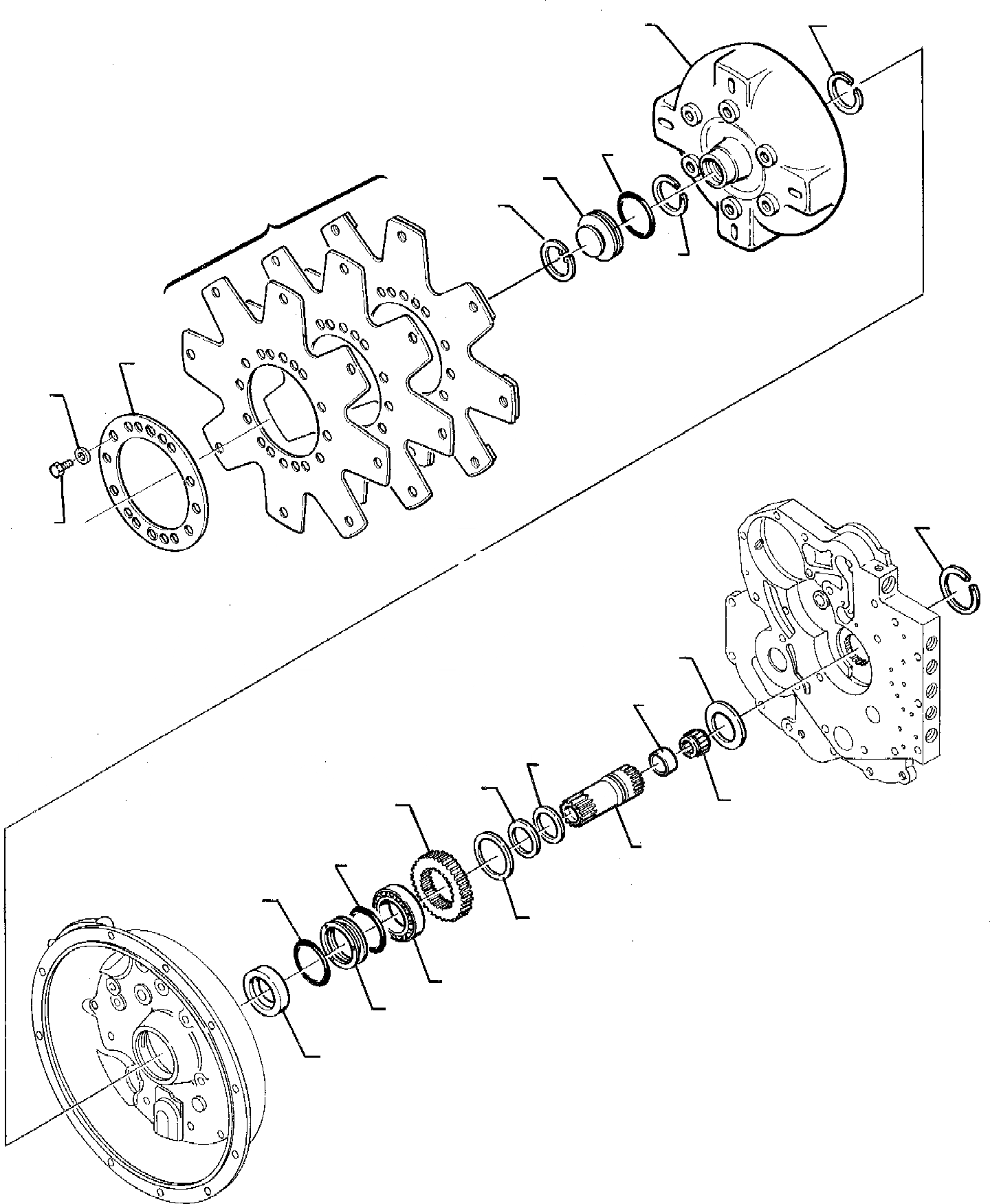 Схема запчастей Komatsu WB95R-1 WB97R-1 - ТРАНСМИССИЯ (/) СИСТЕМА УПРАВЛЕНИЯ