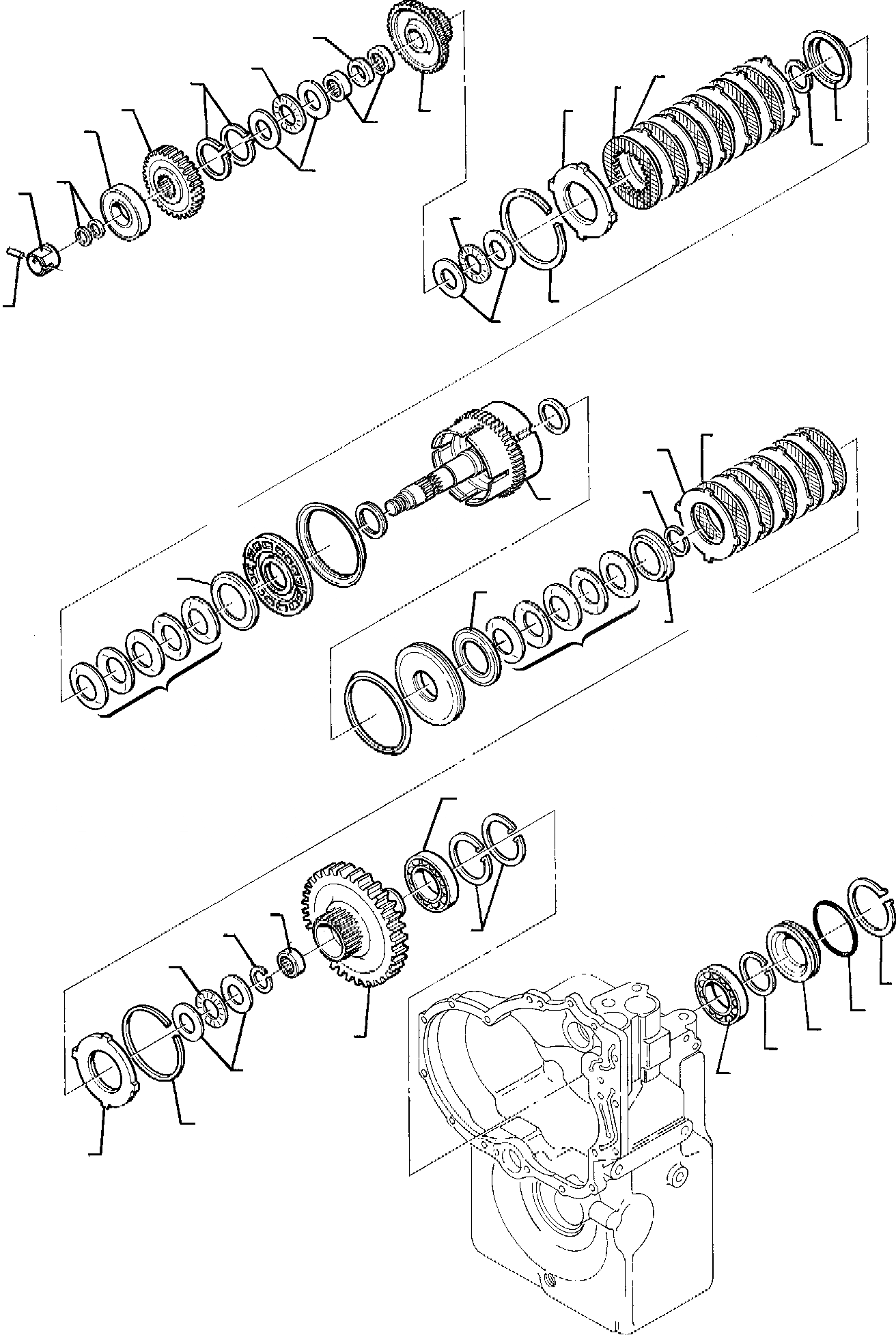 Схема запчастей Komatsu WB95R-1 WB97R-1 - ТРАНСМИССИЯ (/) СИСТЕМА УПРАВЛЕНИЯ