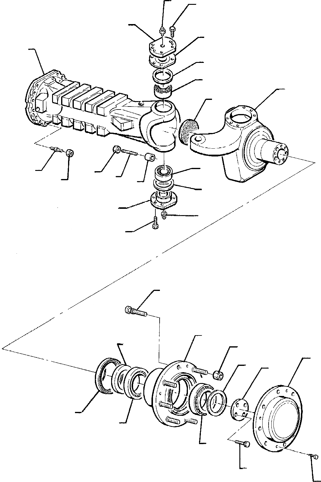 Схема запчастей Komatsu WB95R-1 WB97R-1 - ПЕРЕДНИЙ МОСТ (WD) (/) СИСТЕМА УПРАВЛЕНИЯ