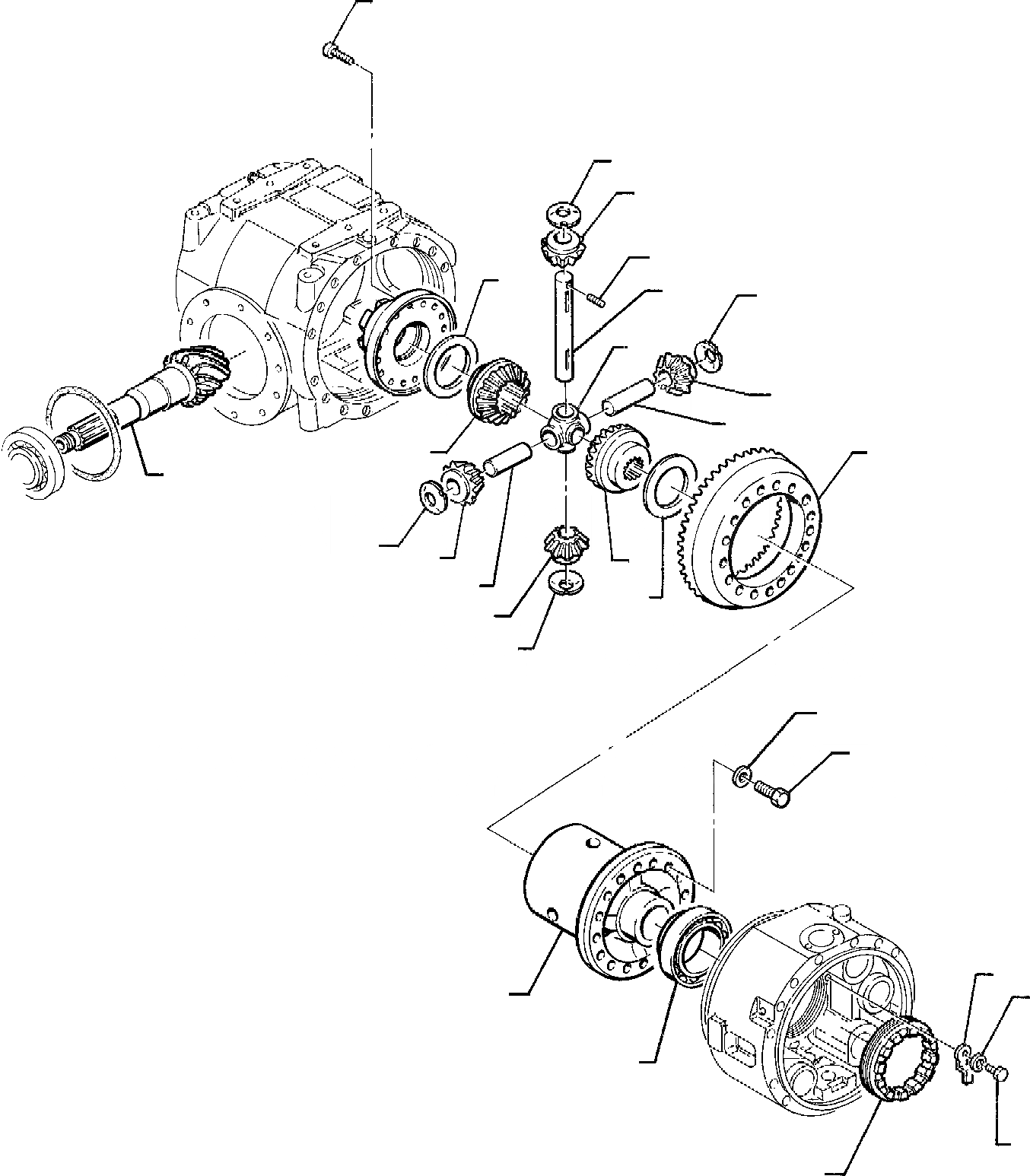 Схема запчастей Komatsu WB95R-1 WB97R-1 - ЗАДН. МОСТ (/) СИСТЕМА УПРАВЛЕНИЯ