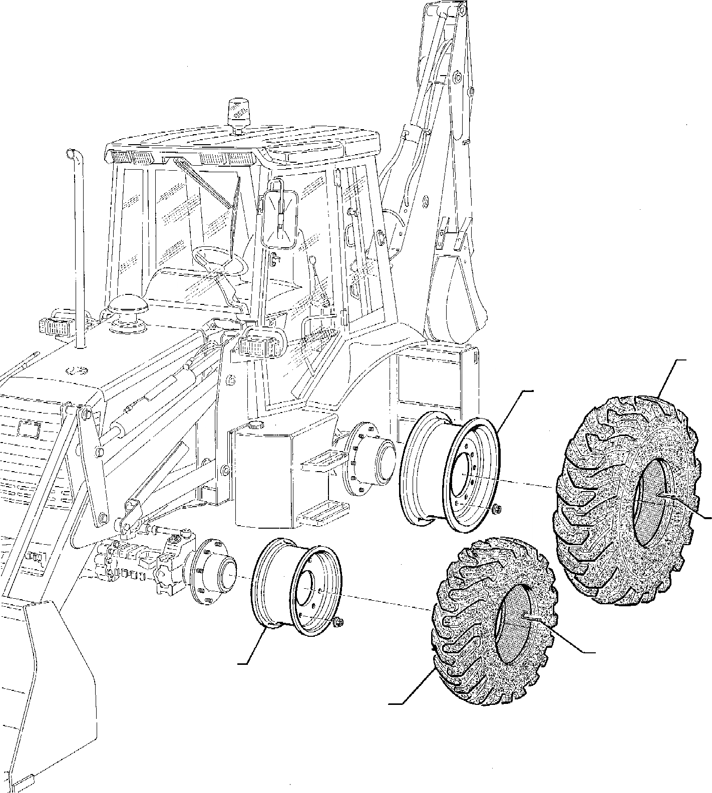 Схема запчастей Komatsu WB95R-1 WB97R-1 - КОЛЕСА (ОПЦИОНН.) СИСТЕМА УПРАВЛЕНИЯ