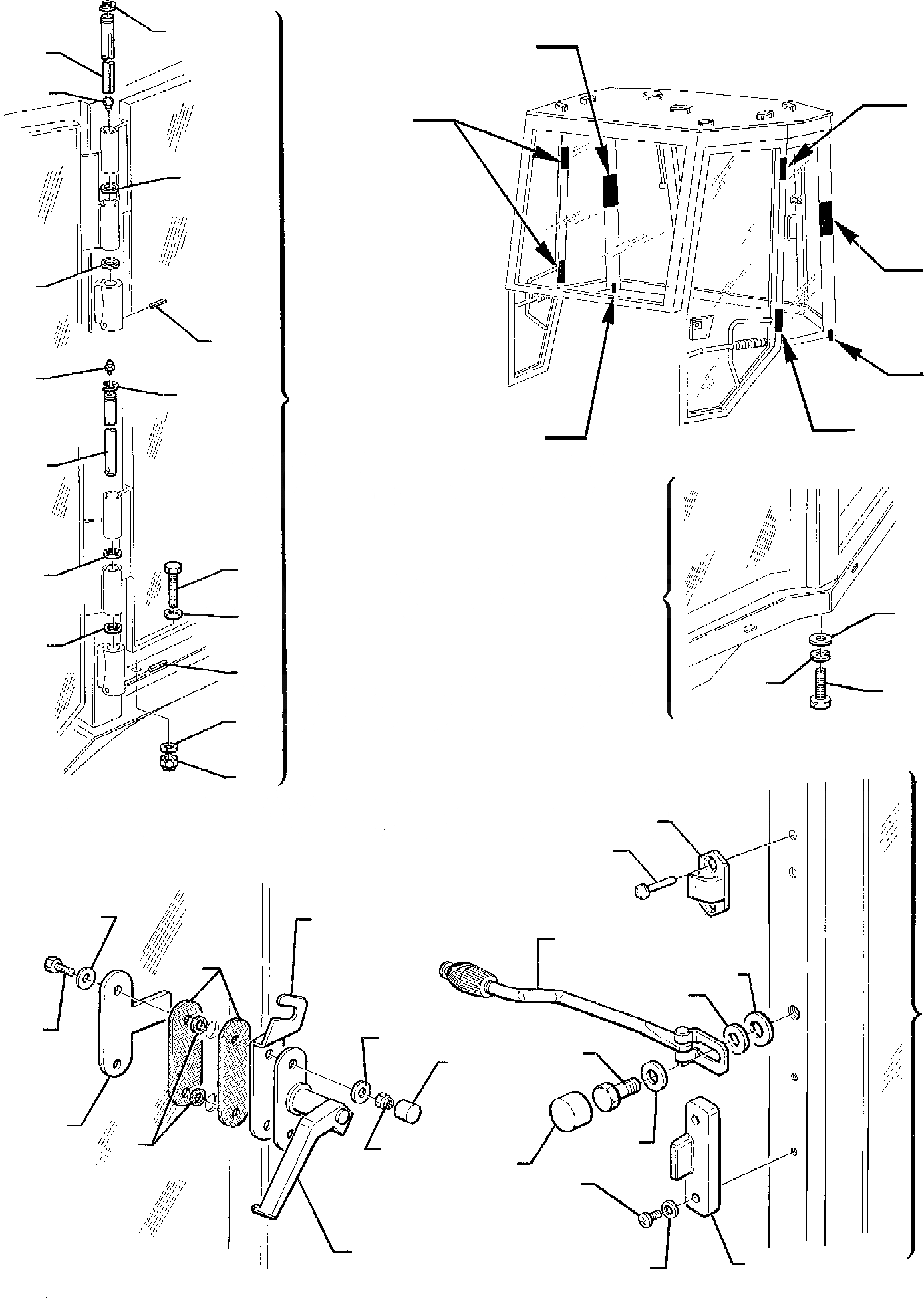 Схема запчастей Komatsu WB95R-1 WB97R-1 - КАБИНА (/7) УПРАВЛ-Е РАБОЧИМ ОБОРУДОВАНИЕМ
