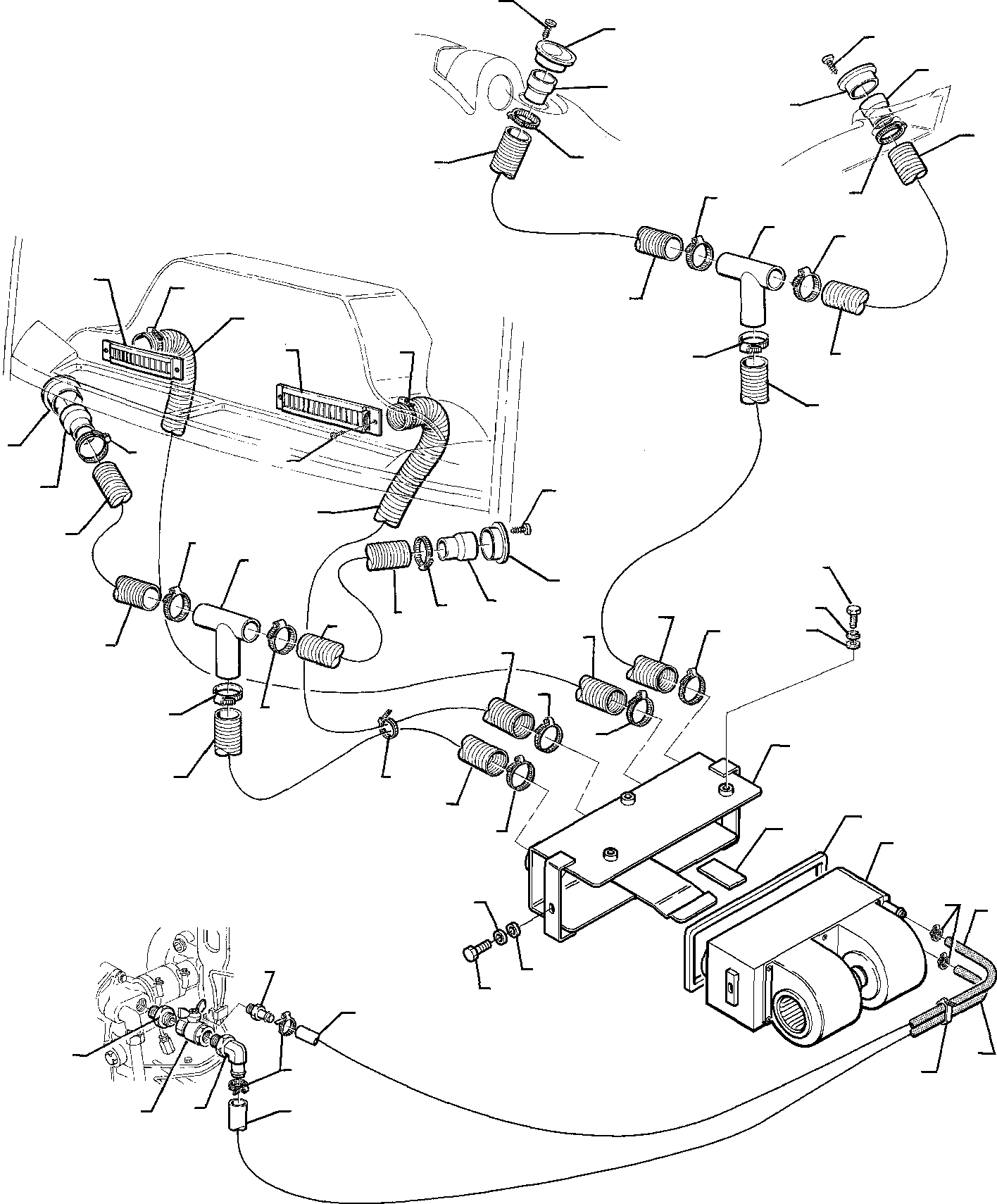 Схема запчастей Komatsu WB95R-1 WB97R-1 - СИСТЕМА ПОДОГРЕВА УПРАВЛ-Е РАБОЧИМ ОБОРУДОВАНИЕМ