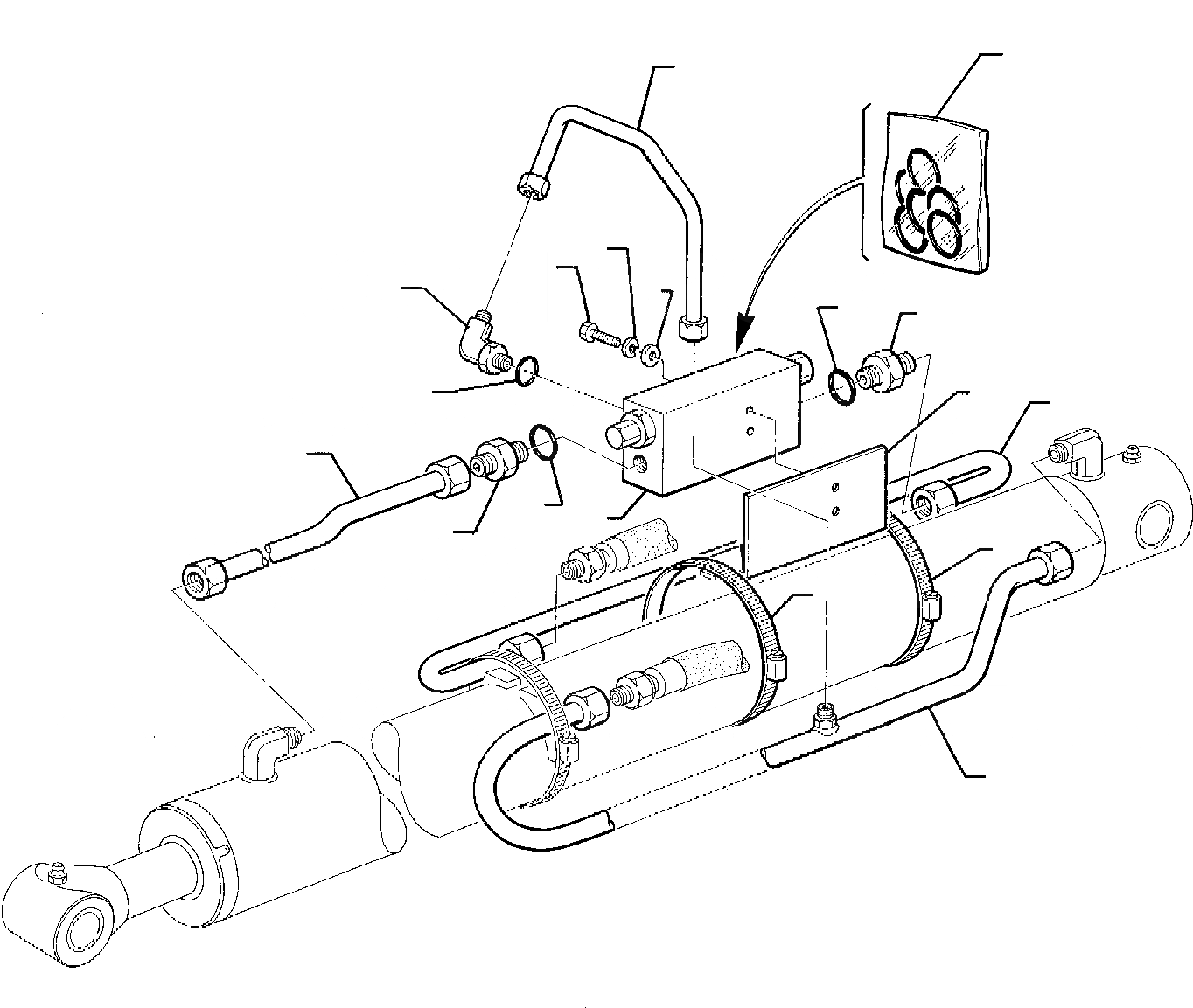 Схема запчастей Komatsu WB95R-1 WB97R-1 - ГИДРОЛИНИЯ (ЦИЛИНДР СТРЕЛЫ) (КЛАПАН БЕЗОПАСНОСТИ) РАБОЧЕЕ ОБОРУДОВАНИЕ