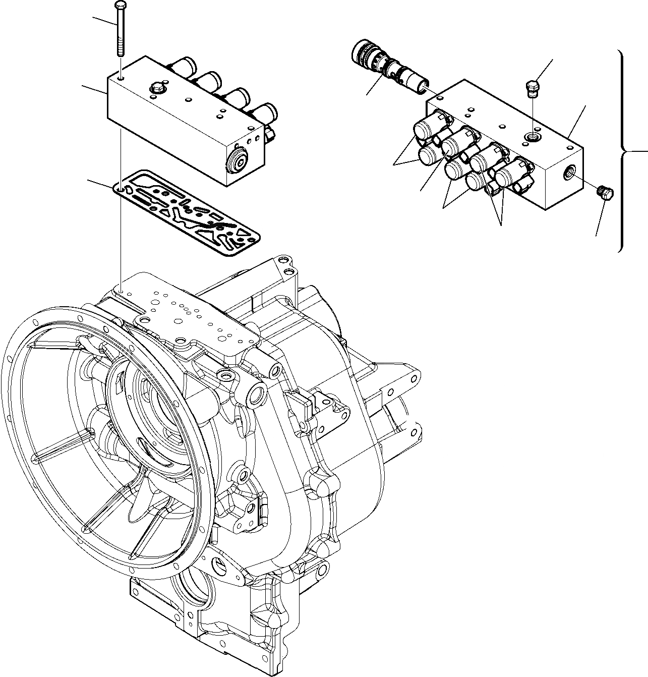 Схема запчастей Komatsu WB97R-5 - ТРАНСМИССИЯ (8/9) РАМА