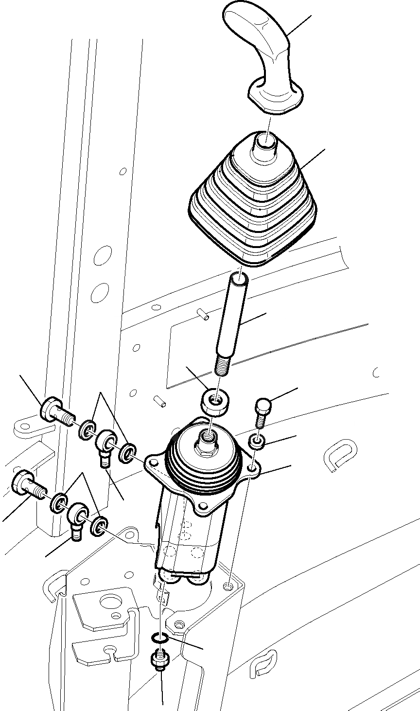 Схема запчастей Komatsu WB97R-5 - РЫЧАГ УПРАВЛ-Я ПОГРУЗ. КОВШОМ СИСТЕМА УПРАВЛЕНИЯ