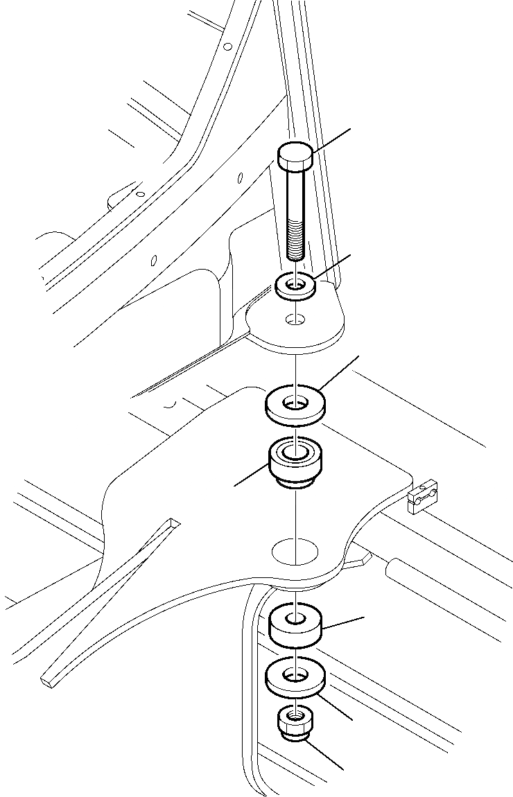 Схема запчастей Komatsu WB97R-5 - КАБИНА КРЕПЛЕНИЕ ЧАСТИ КОРПУСА И КАБИНА