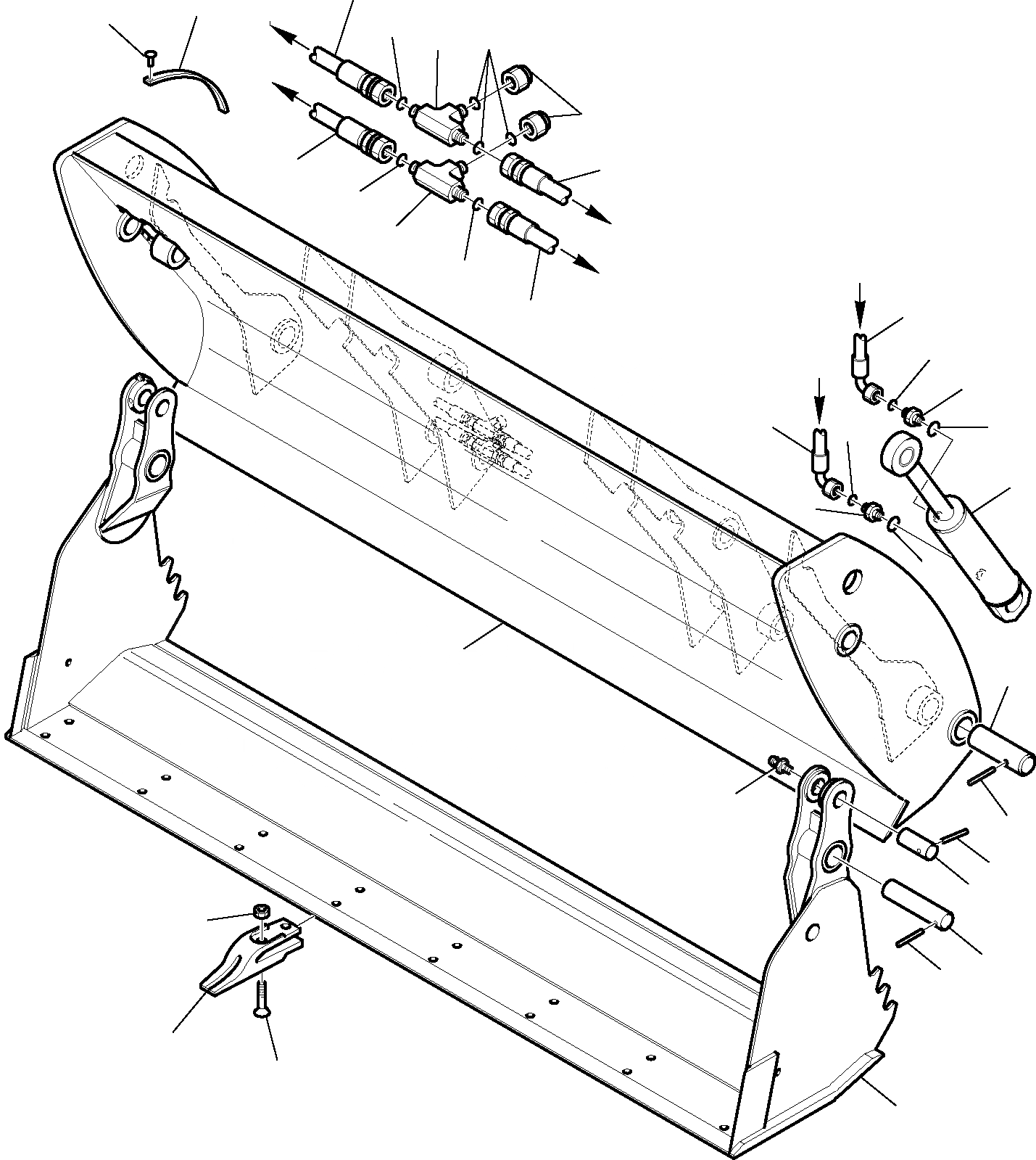 Схема запчастей Komatsu WB97R-5 - КОВШ [4 В 1] РАБОЧЕЕ ОБОРУДОВАНИЕ