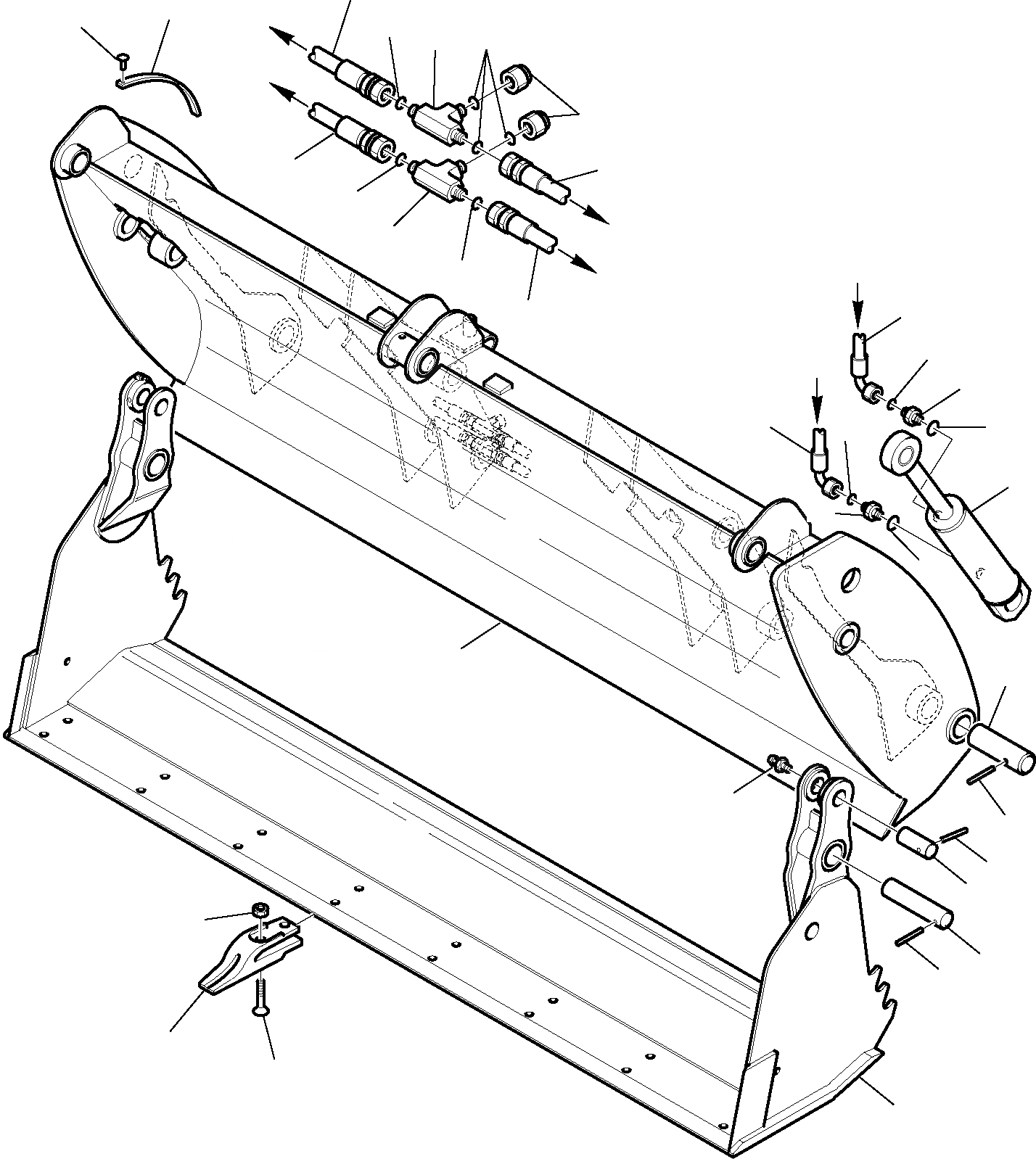 Схема запчастей Komatsu WB97R-5 - КОВШ [4 В 1] (С ВИЛАМИ) (TUV) РАБОЧЕЕ ОБОРУДОВАНИЕ