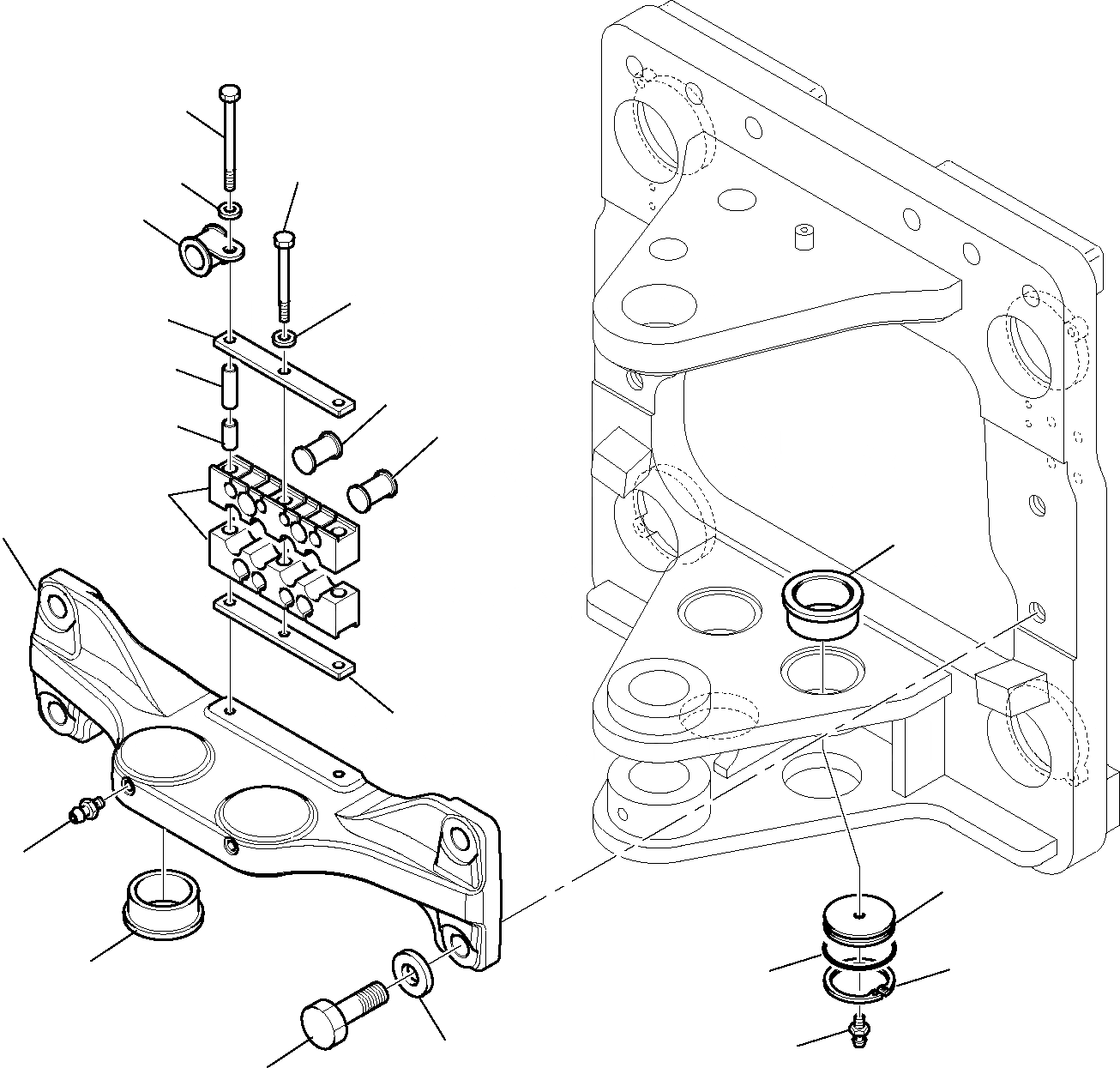 Схема запчастей Komatsu WB97R-5 - ГИДРАВЛ СДВИЖНАЯ ПАНЕЛЬ (/) РАБОЧЕЕ ОБОРУДОВАНИЕ