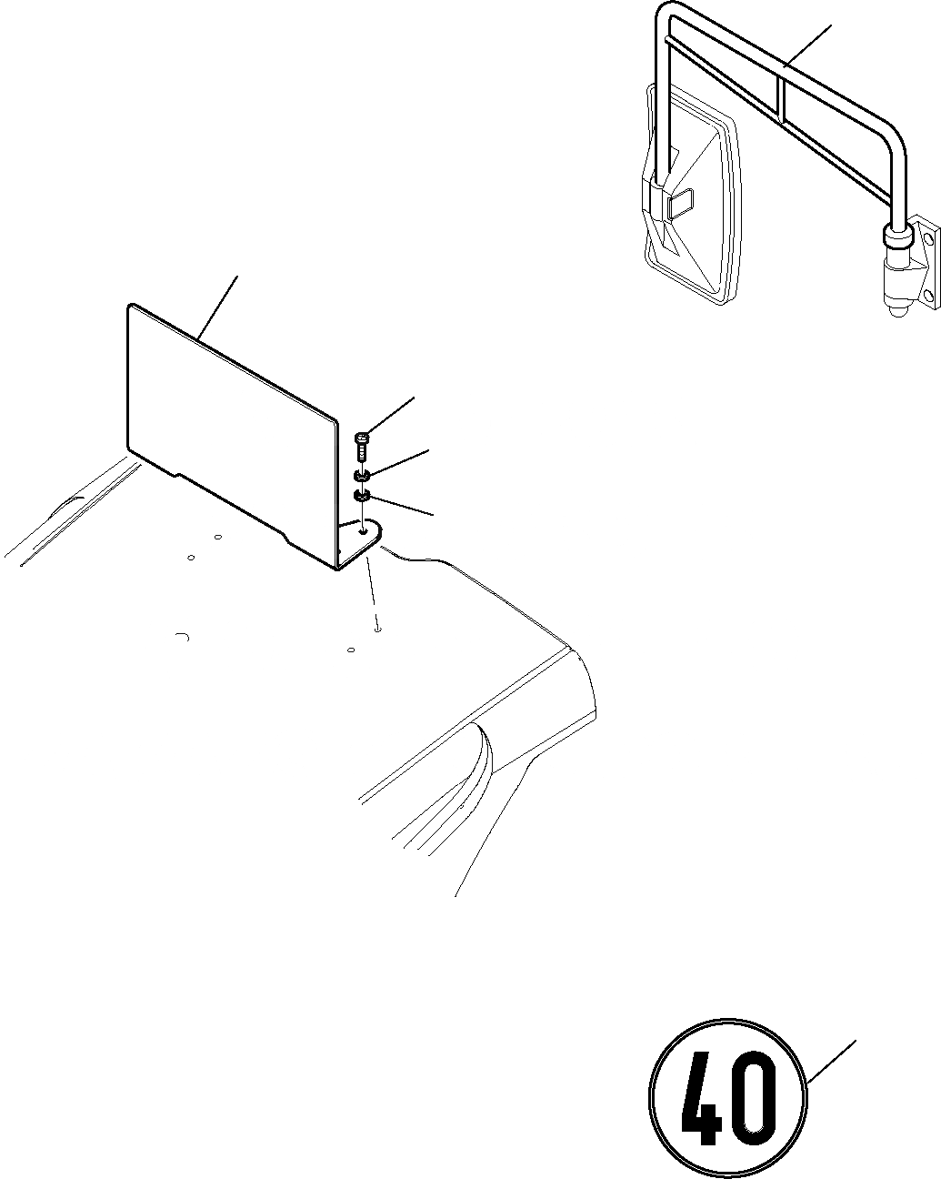 Схема запчастей Komatsu WB97R-5 - ОБОРУД-Е (TUV, КМ/Ч) МАРКИРОВКА