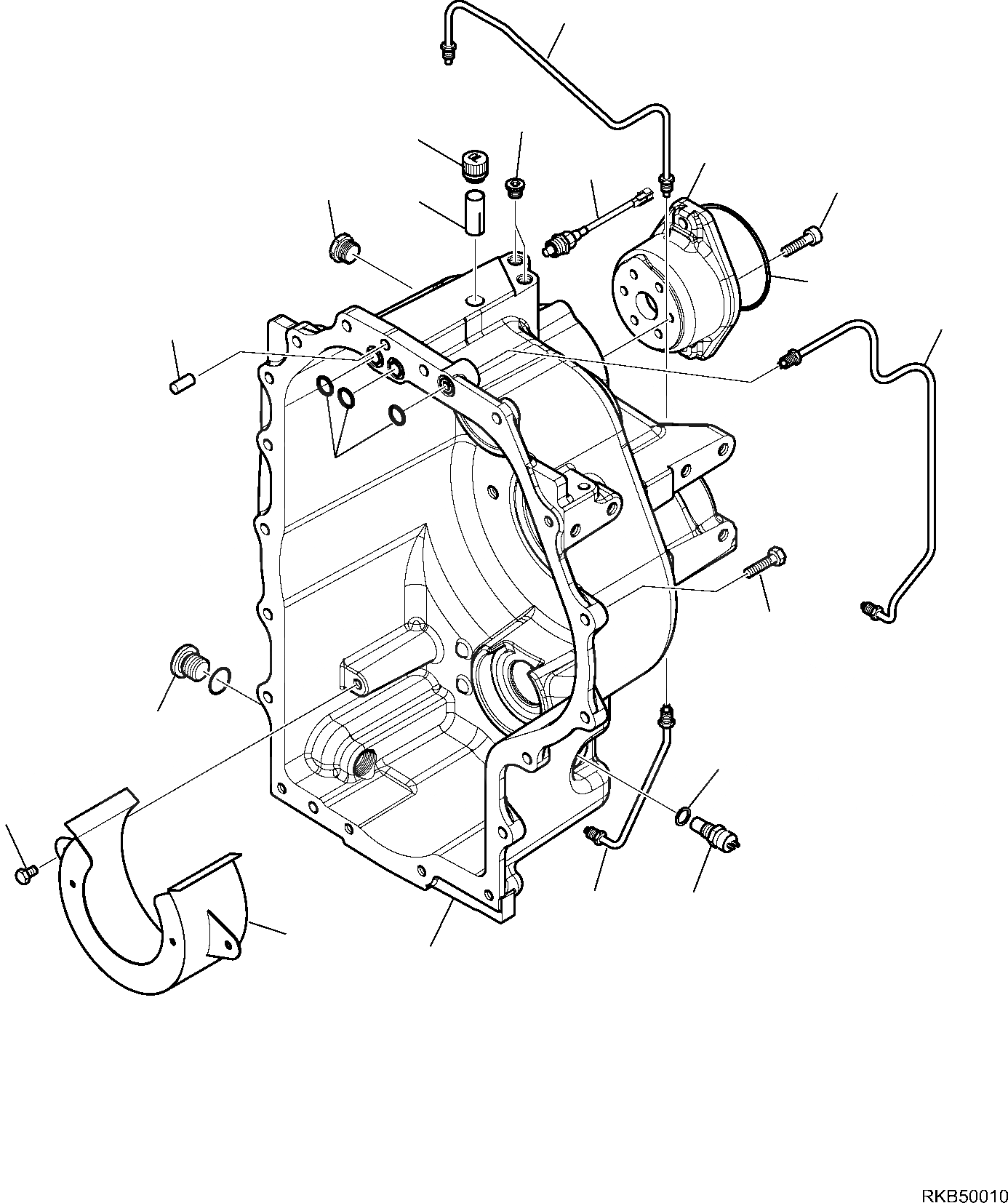 Схема запчастей Komatsu WB97R-5E0 - ТРАНСМИССИЯ (/9) РАМА