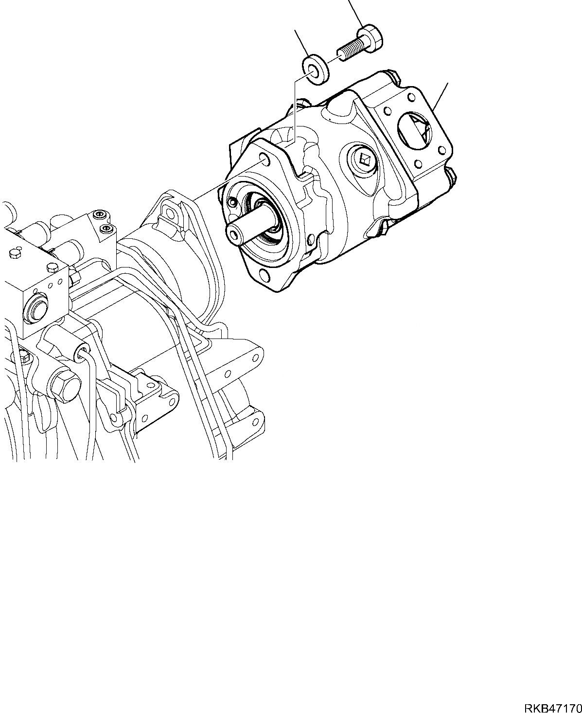 Схема запчастей Komatsu WB97R-5E0 - ГИДР. НАСОС. (КРЕПЛЕНИЕ ЧАСТИ) РАБОЧЕЕ ОБОРУДОВАНИЕ ГИДРАВЛИКА