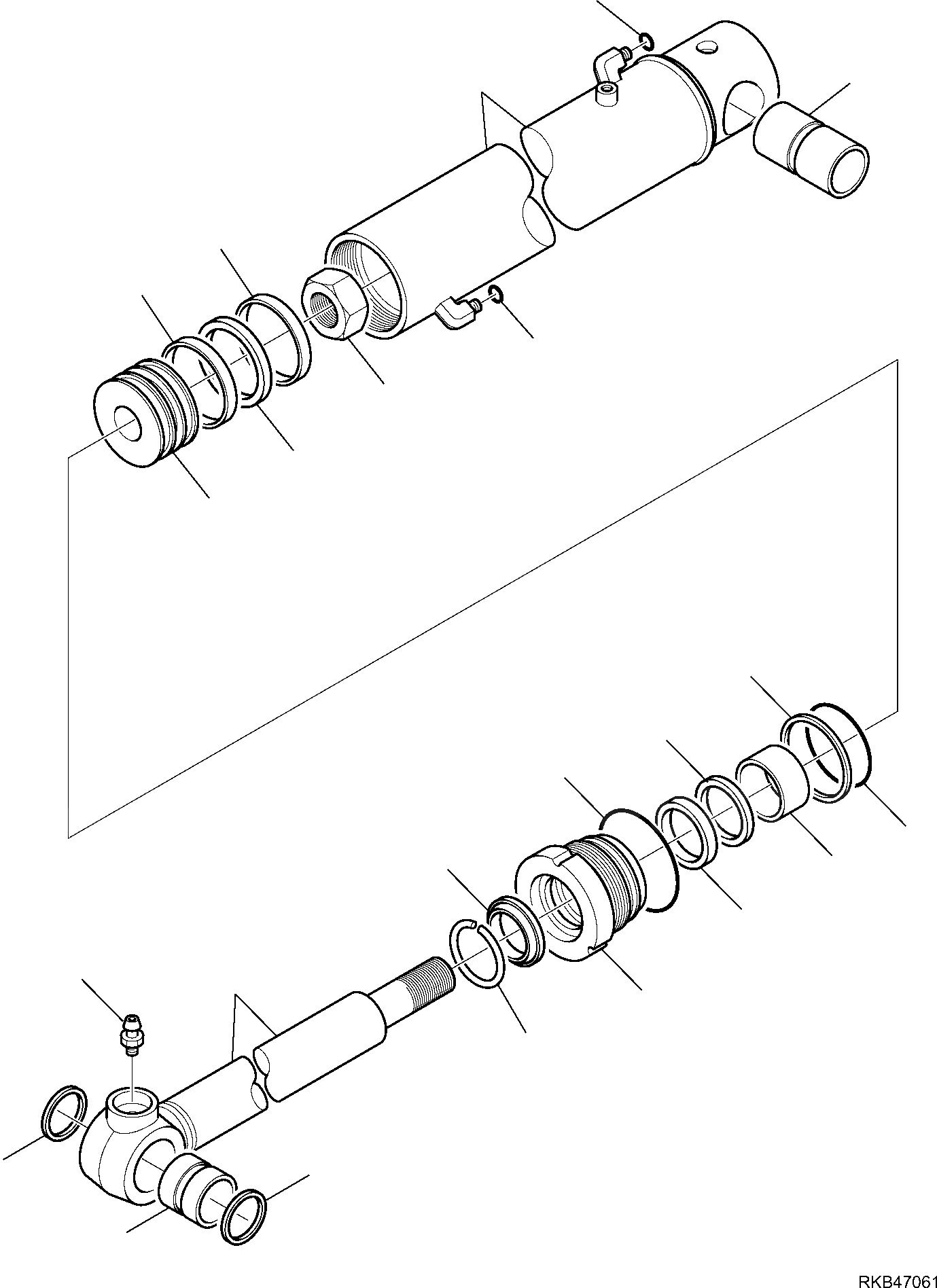 Схема запчастей Komatsu WB97R-5E0 - ЦИЛИНДР КОВША РАБОЧЕЕ ОБОРУДОВАНИЕ