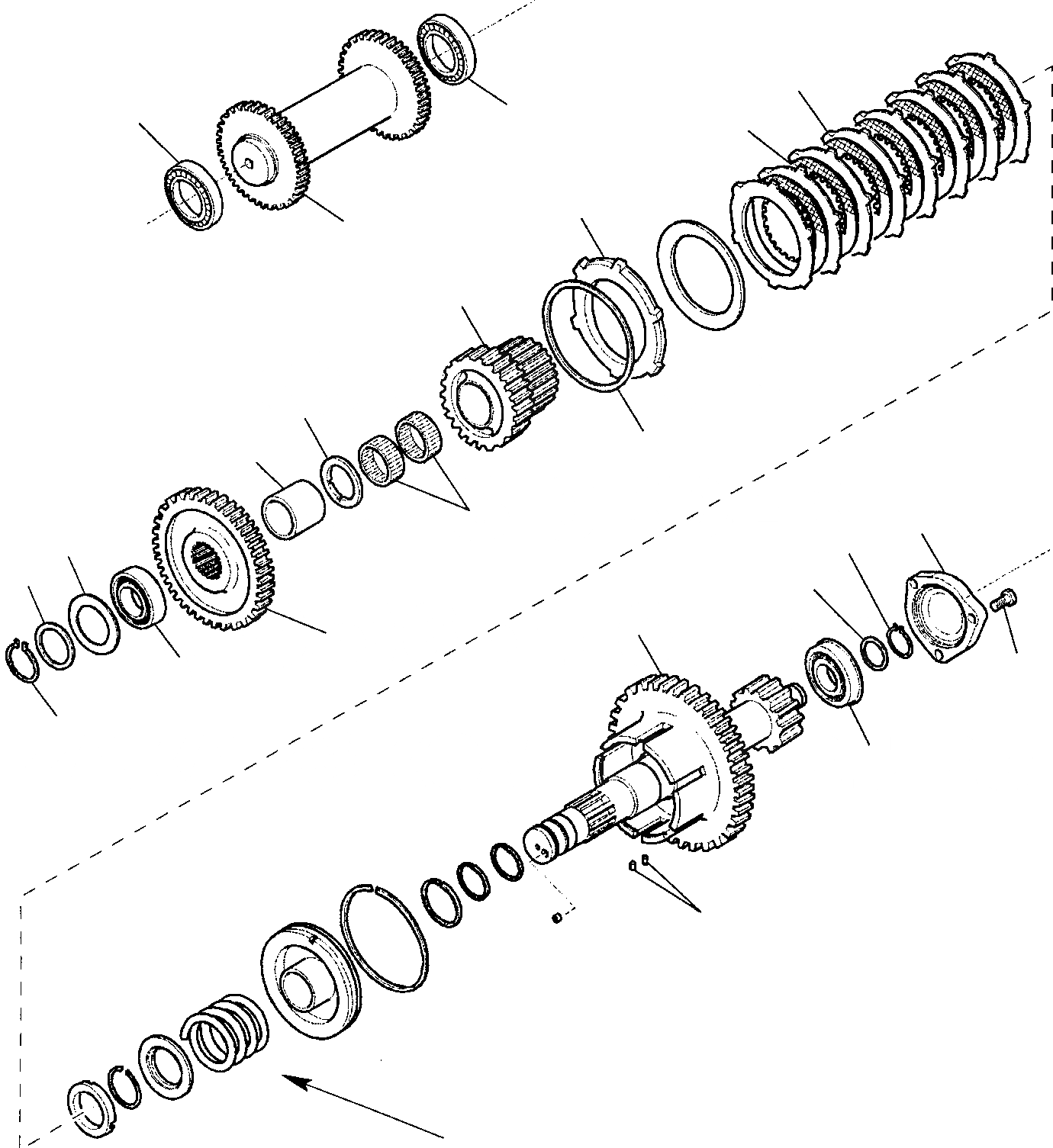 Схема запчастей Komatsu WB97R-2 - ТРАНСМИССИЯ (/) РАМА