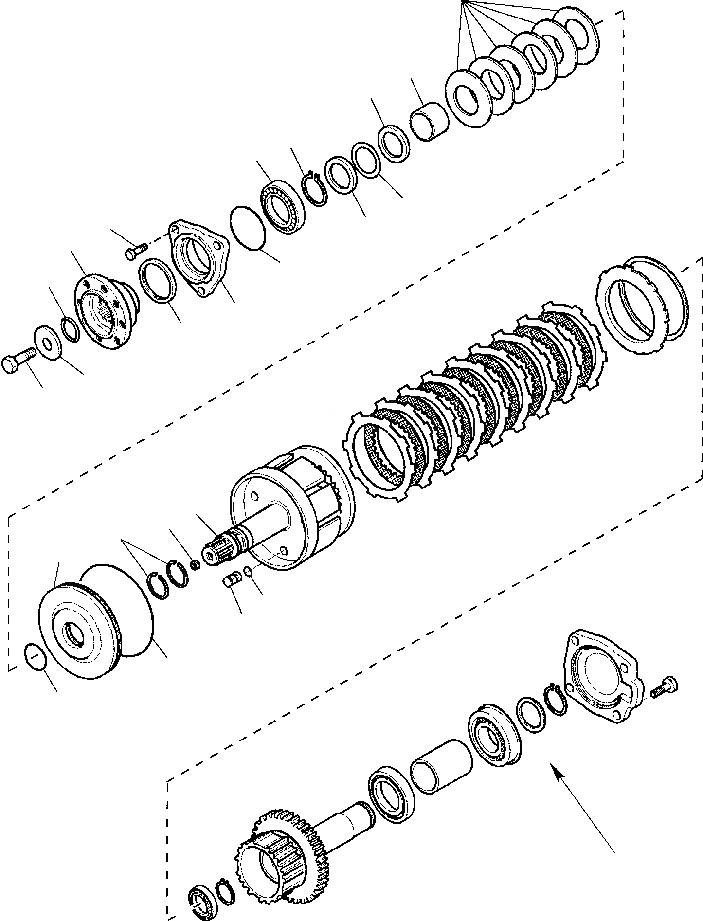 Схема запчастей Komatsu WB97R-2 - ТРАНСМИССИЯ (8/) РАМА