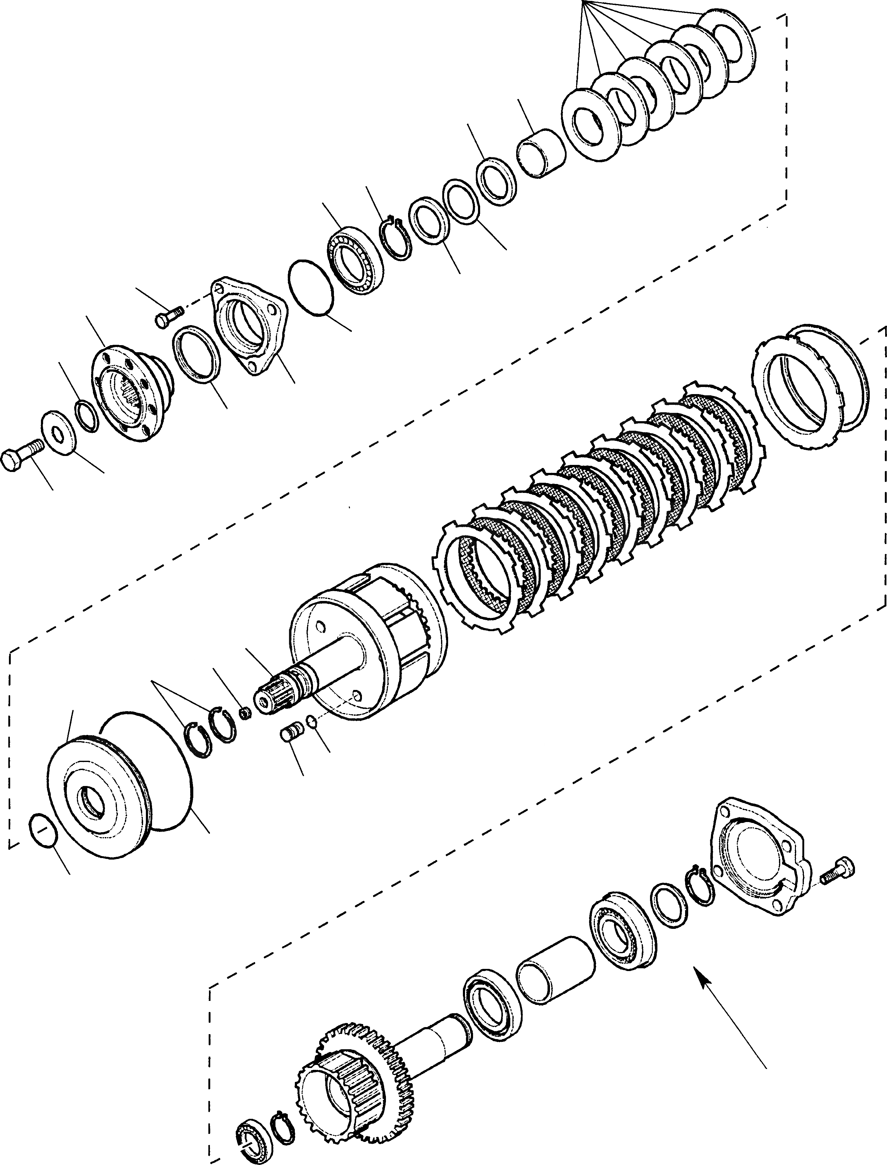 Схема запчастей Komatsu WB97R-2 - ТРАНСМИССИЯ (8/) РАМА
