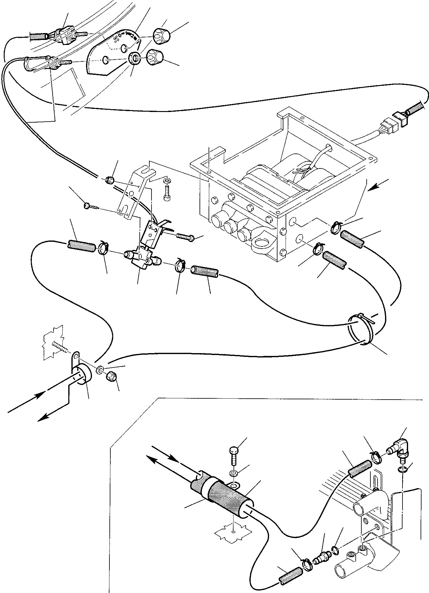 Схема запчастей Komatsu WB97R-2 - СИСТЕМА ПОДОГРЕВА (/) ЧАСТИ КОРПУСА И КАБИНА