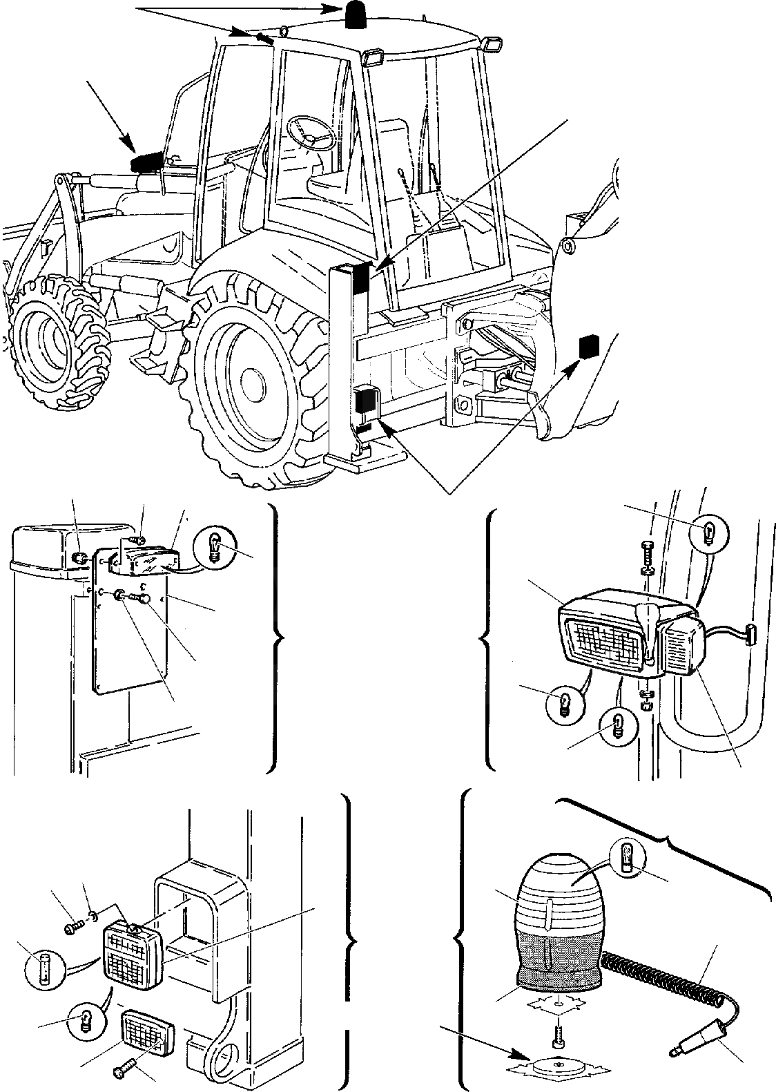 Схема запчастей Komatsu WB97R-2 - ЭЛЕКТРИКА (/) КОМПОНЕНТЫ ДВИГАТЕЛЯ И ЭЛЕКТРИКА