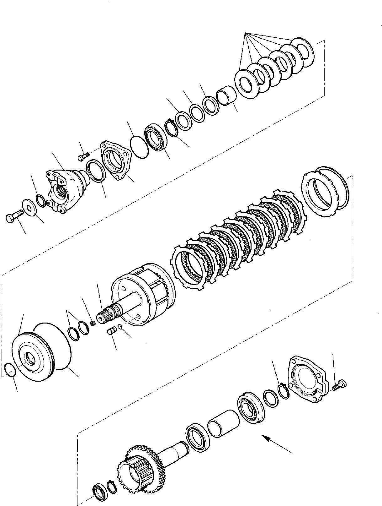 Схема запчастей Komatsu WB97R-2 - ТРАНСМИССИЯ (8/) РАМА