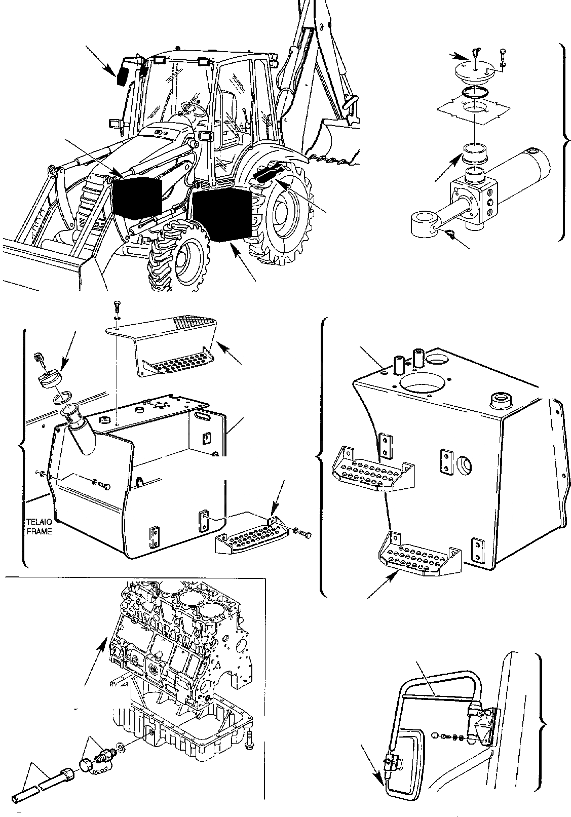 Схема запчастей Komatsu WB97R-2 - АКСЕССУАРЫ ДЛЯ ГЕРМАН. ( И КМ/Ч) (/) МАРКИРОВКА