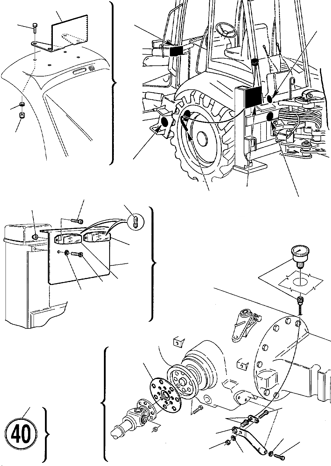 Схема запчастей Komatsu WB97R-2 - АКСЕССУАРЫ ДЛЯ ГЕРМАН. ( КМ/Ч ВЕРСИЯ) МАРКИРОВКА