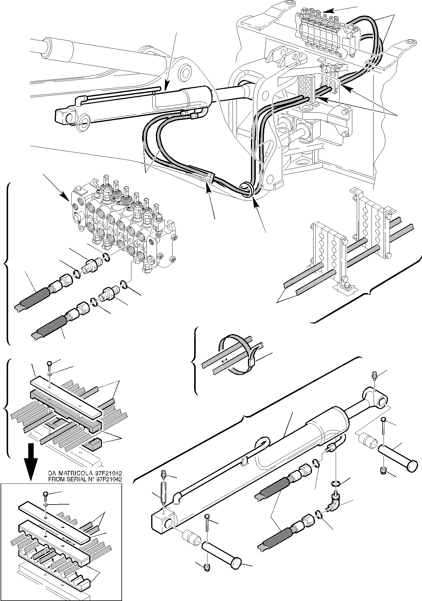 Схема запчастей Komatsu WB97R-2 - ГИДРОЛИНИЯ (ЦИЛИНДР СТРЕЛЫ) ГИДРАВЛИКА РАБОЧЕЕ ОБОРУДОВАНИЕ