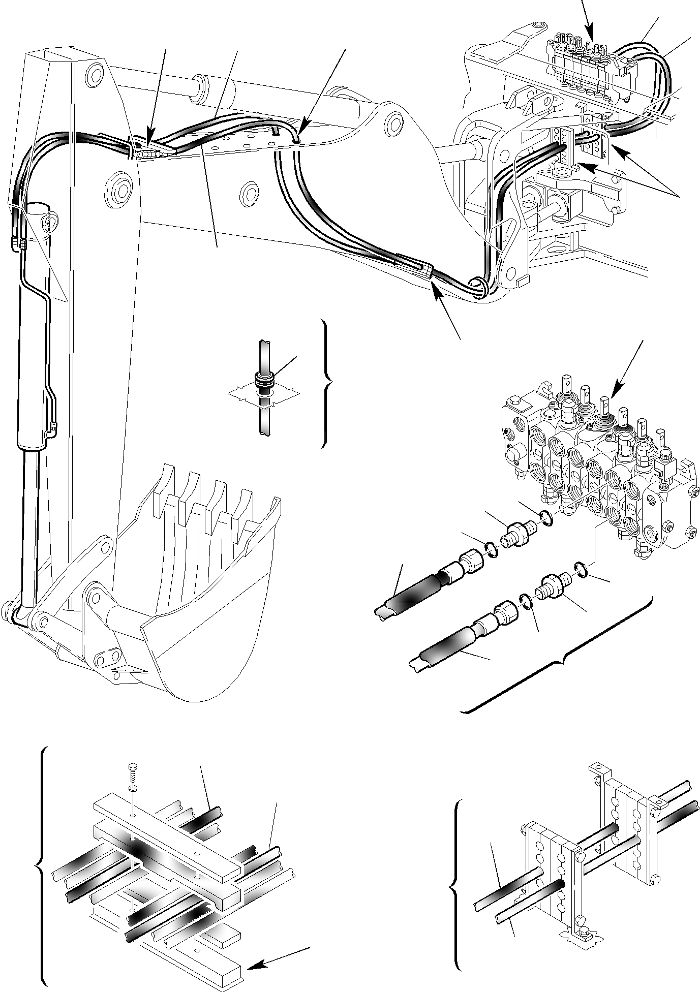 Схема запчастей Komatsu WB97R-2 - ГИДРОЛИНИЯ (ЦИЛИНДР КОВША) (/) ГИДРАВЛИКА РАБОЧЕЕ ОБОРУДОВАНИЕ
