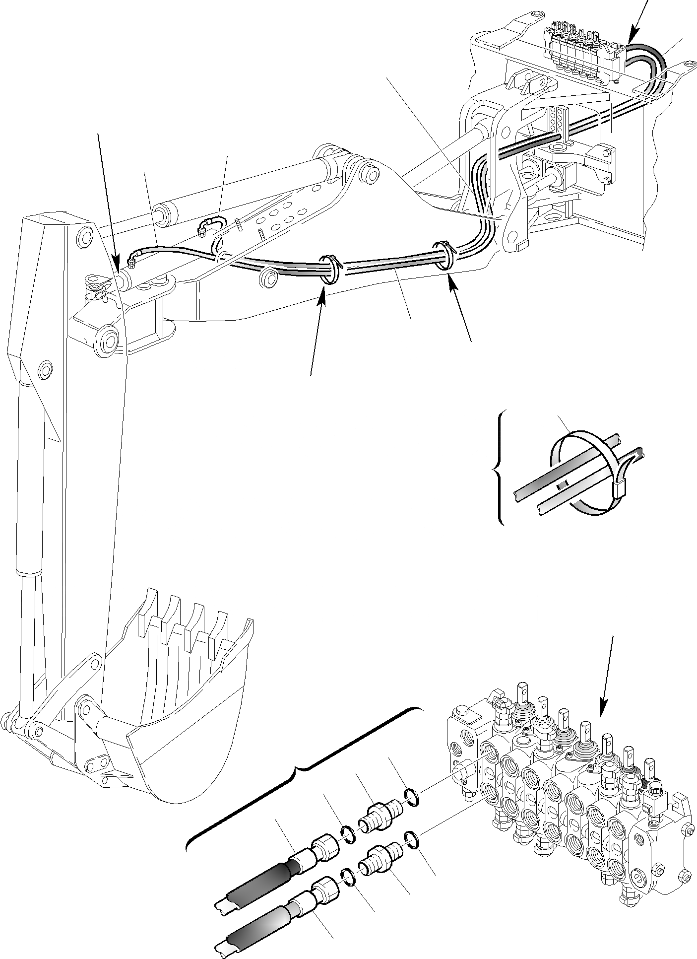 Схема запчастей Komatsu WB97R-2 - ГИДРОЛИНИЯ (ЦИЛИНДР СТРЕЛЫ С БОК. СМЕЩЕНИЕМ) ГИДРАВЛИКА РАБОЧЕЕ ОБОРУДОВАНИЕ