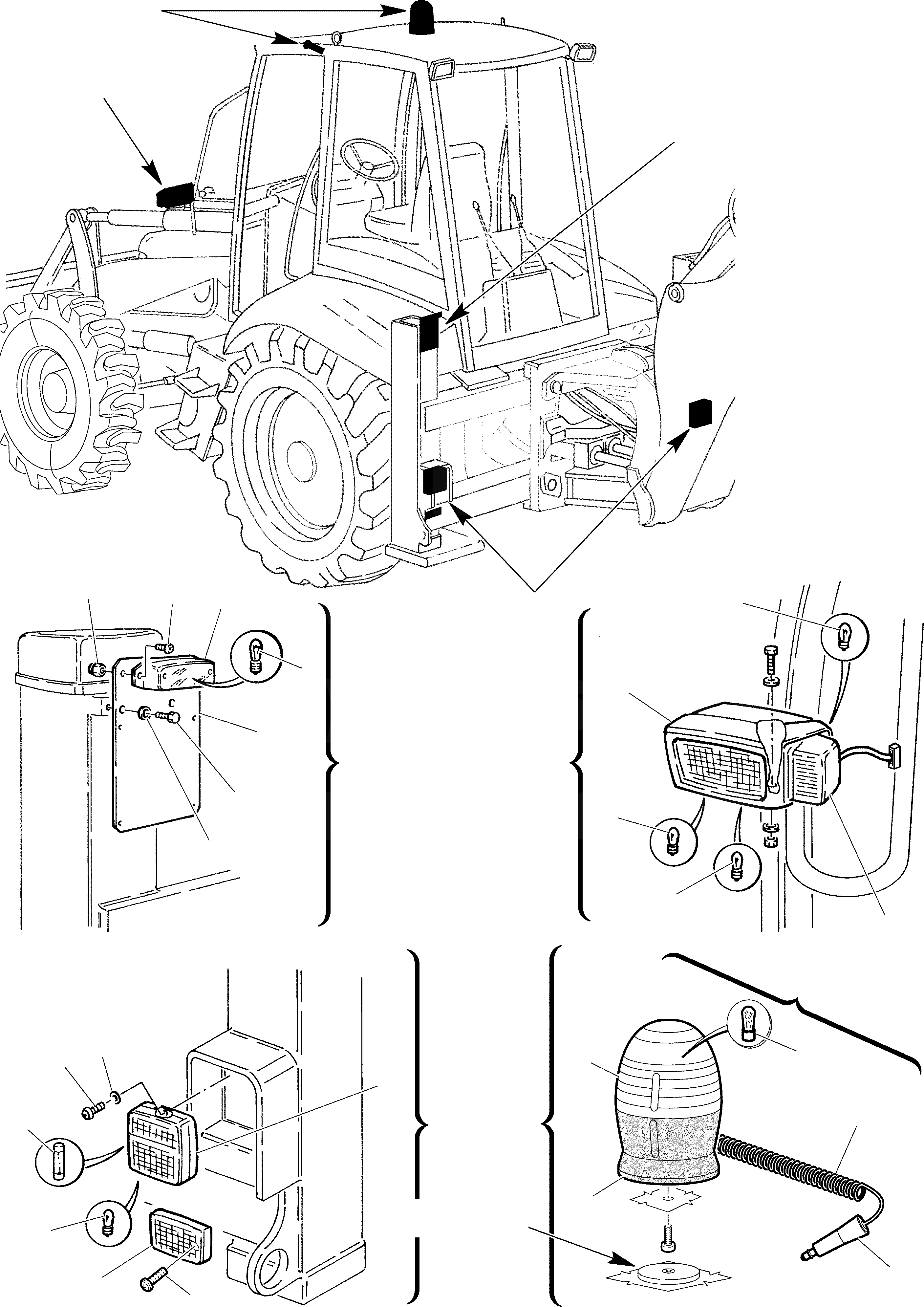 Схема запчастей Komatsu WB97R-2 - ЭЛЕКТРИКА (/) КОМПОНЕНТЫ ДВИГАТЕЛЯ И ЭЛЕКТРИКА
