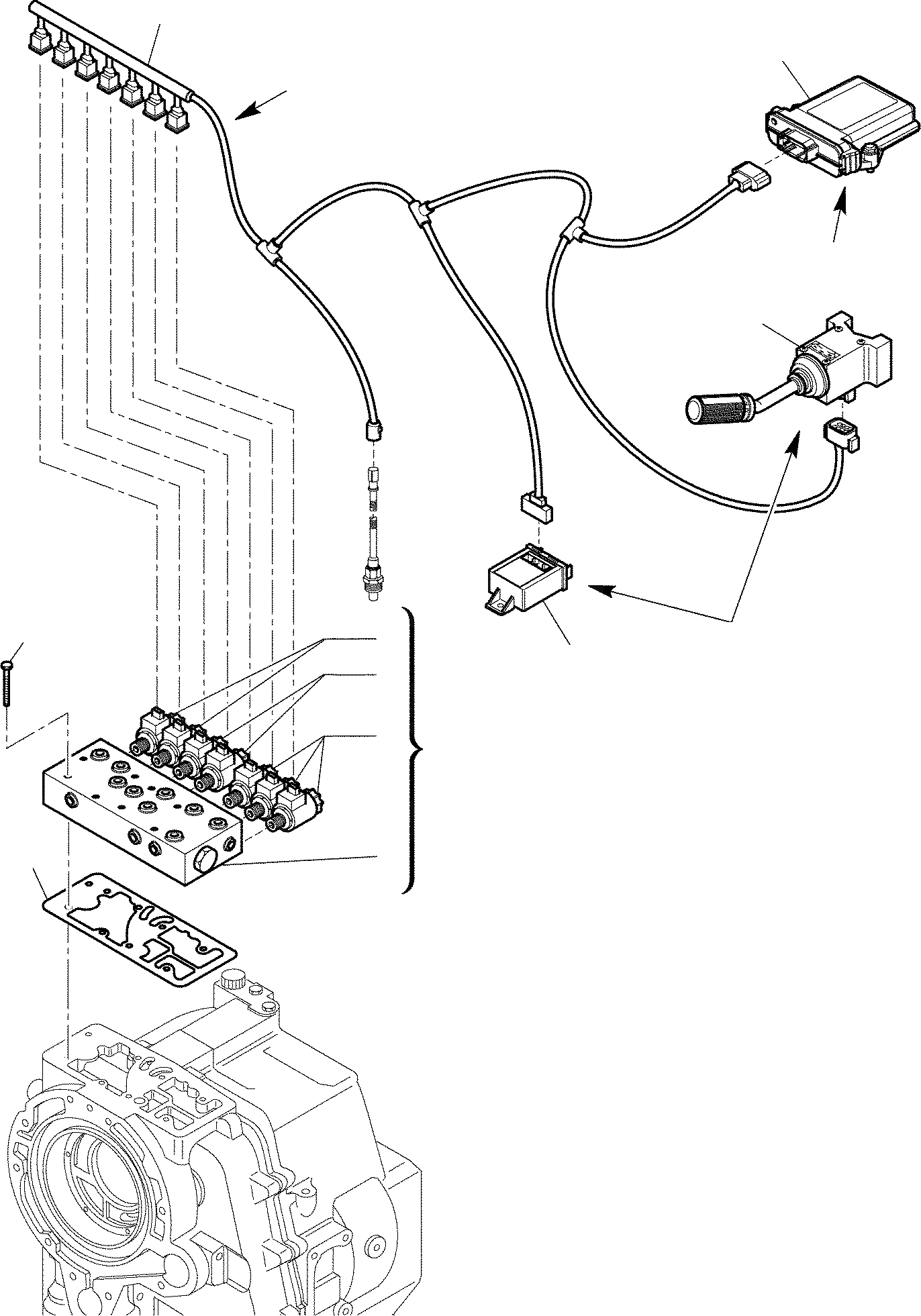 Схема запчастей Komatsu WB97R-2 - ТРАНСМИССИЯ TLB - ATC (СТАНДАРТН.) (/) РАМА