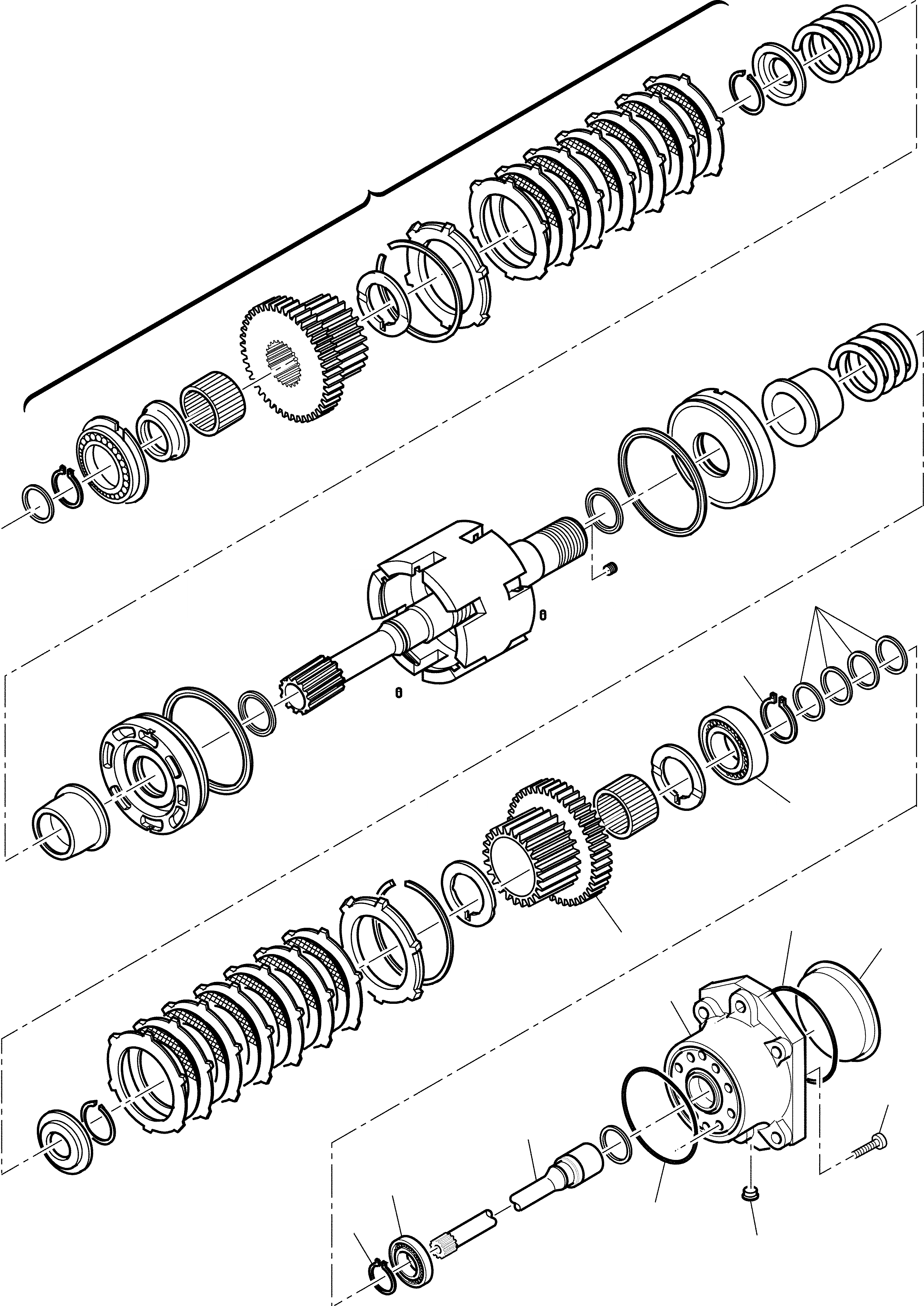Схема запчастей Komatsu WB97R-2 - ТРАНСМИССИЯ TLB - EGM (ОПЦИОНН.) (/) РАМА