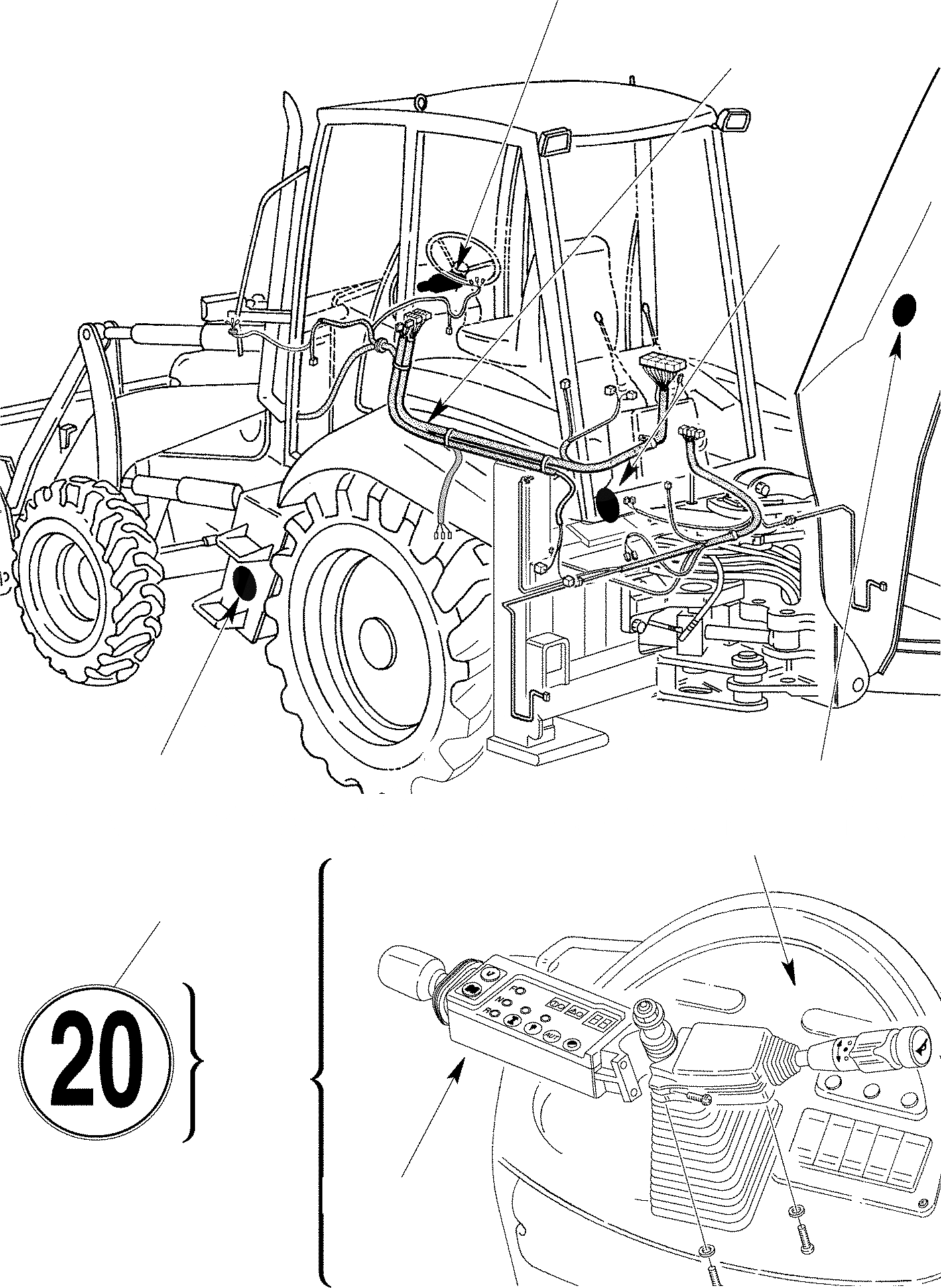 Схема запчастей Komatsu WB97R-2 - АКСЕССУАРЫ ДЛЯ ГЕРМАН. ( КМ/Ч ВЕРСИЯ) МАРКИРОВКА
