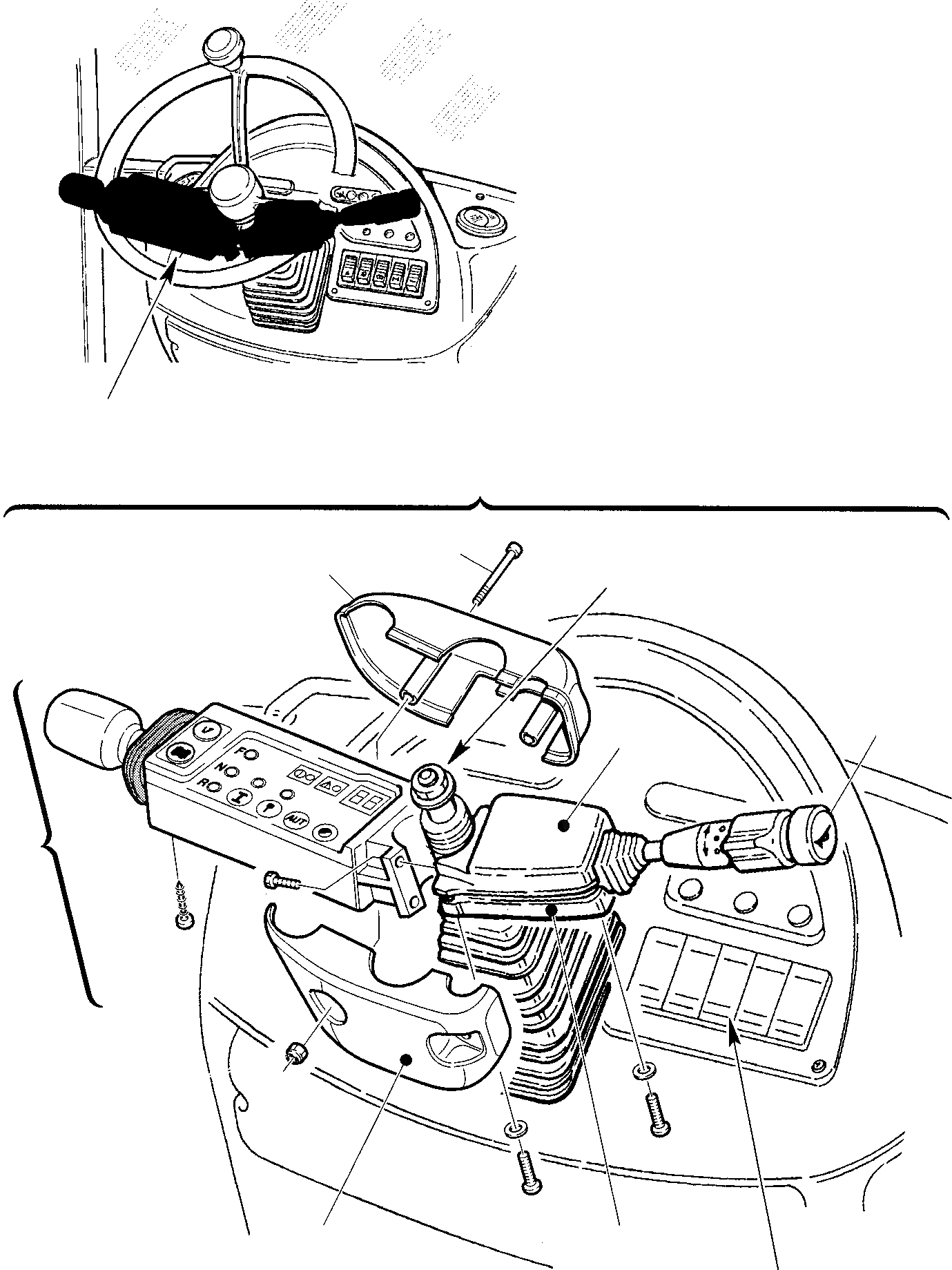 Схема запчастей Komatsu WB97S-2 - ПЕРЕДН. ПРИБОРНАЯ ПАНЕЛЬ (/) КОМПОНЕНТЫ ДВИГАТЕЛЯ И ЭЛЕКТРИКА