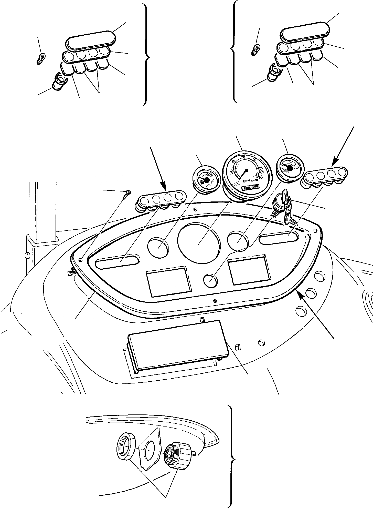 Схема запчастей Komatsu WB97S-2 - ПРИБОРН. ПАНЕЛЬ (/) КОМПОНЕНТЫ ДВИГАТЕЛЯ И ЭЛЕКТРИКА