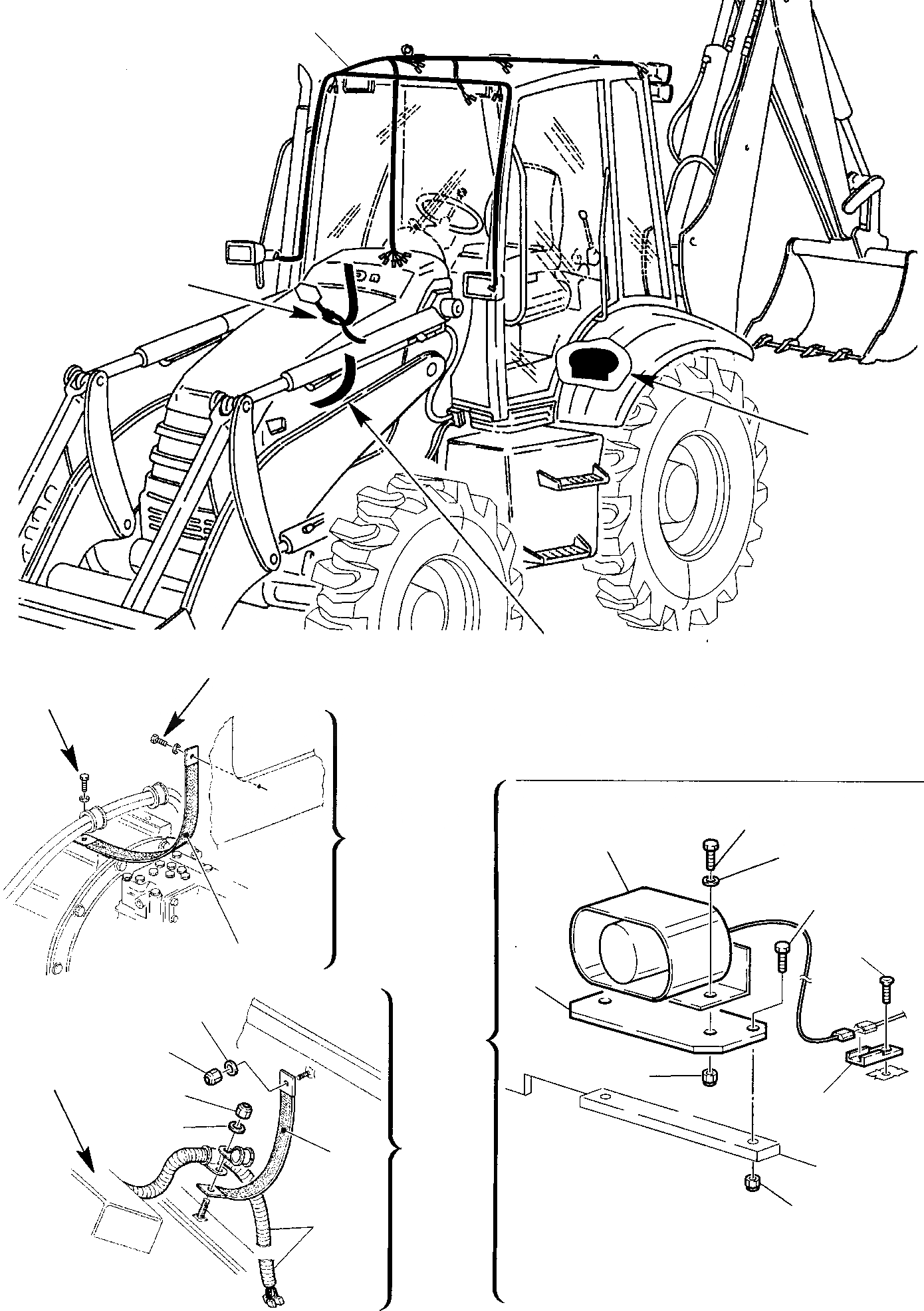 Схема запчастей Komatsu WB97S-2 - ЭЛЕКТРИКА (/) КОМПОНЕНТЫ ДВИГАТЕЛЯ И ЭЛЕКТРИКА