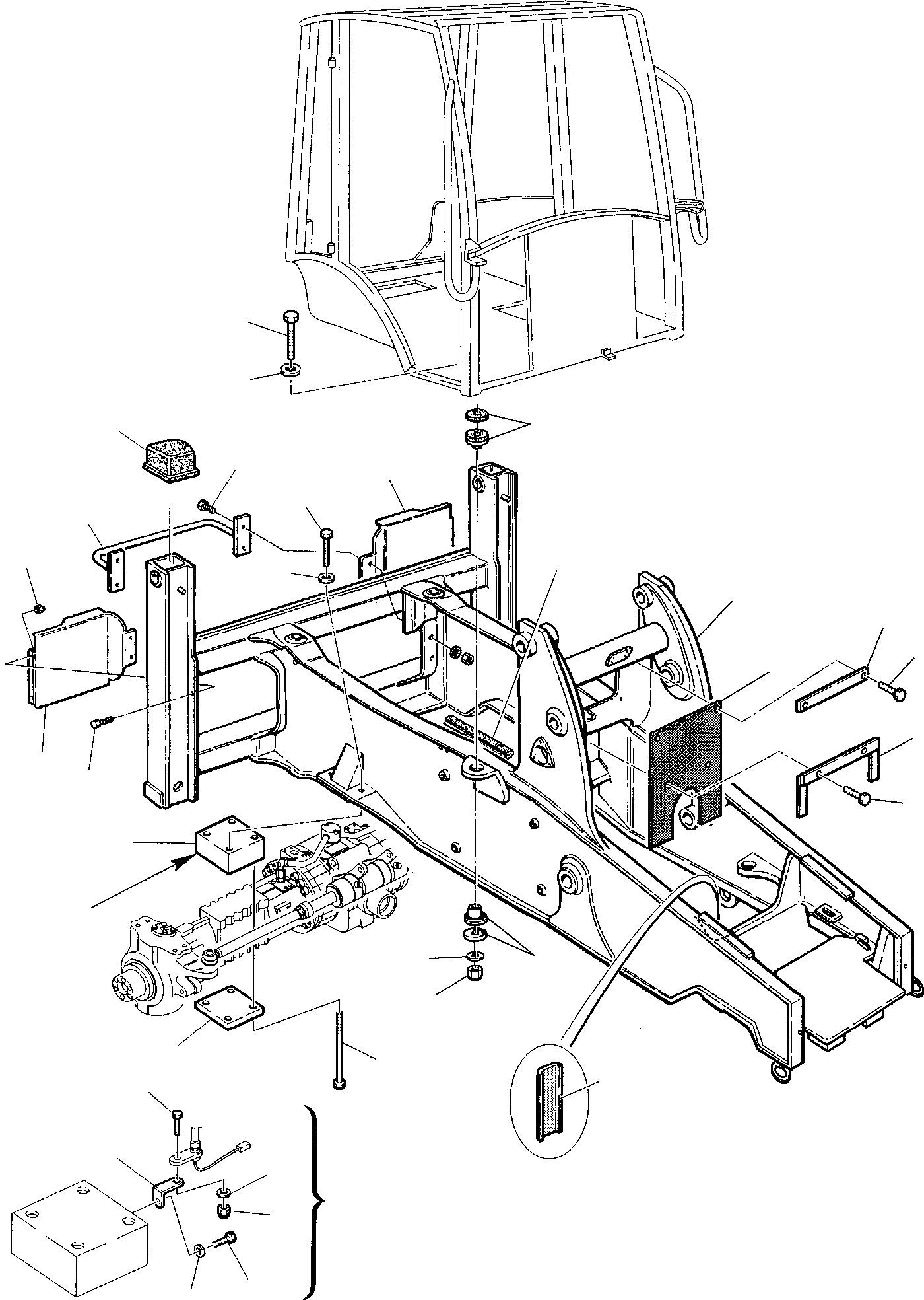 Схема запчастей Komatsu WB97S-2 - РАМА РАМА