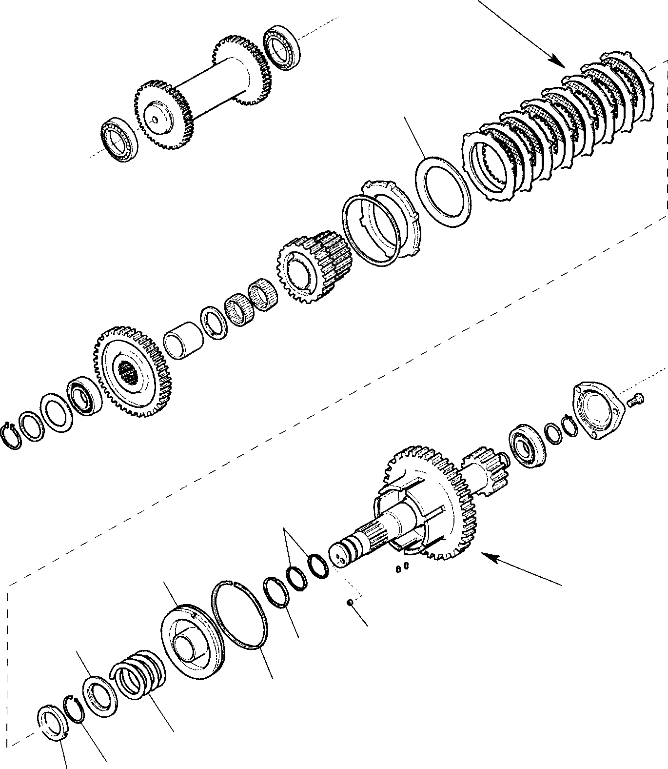 Схема запчастей Komatsu WB97S-2 - ТРАНСМИССИЯ (/) РАМА