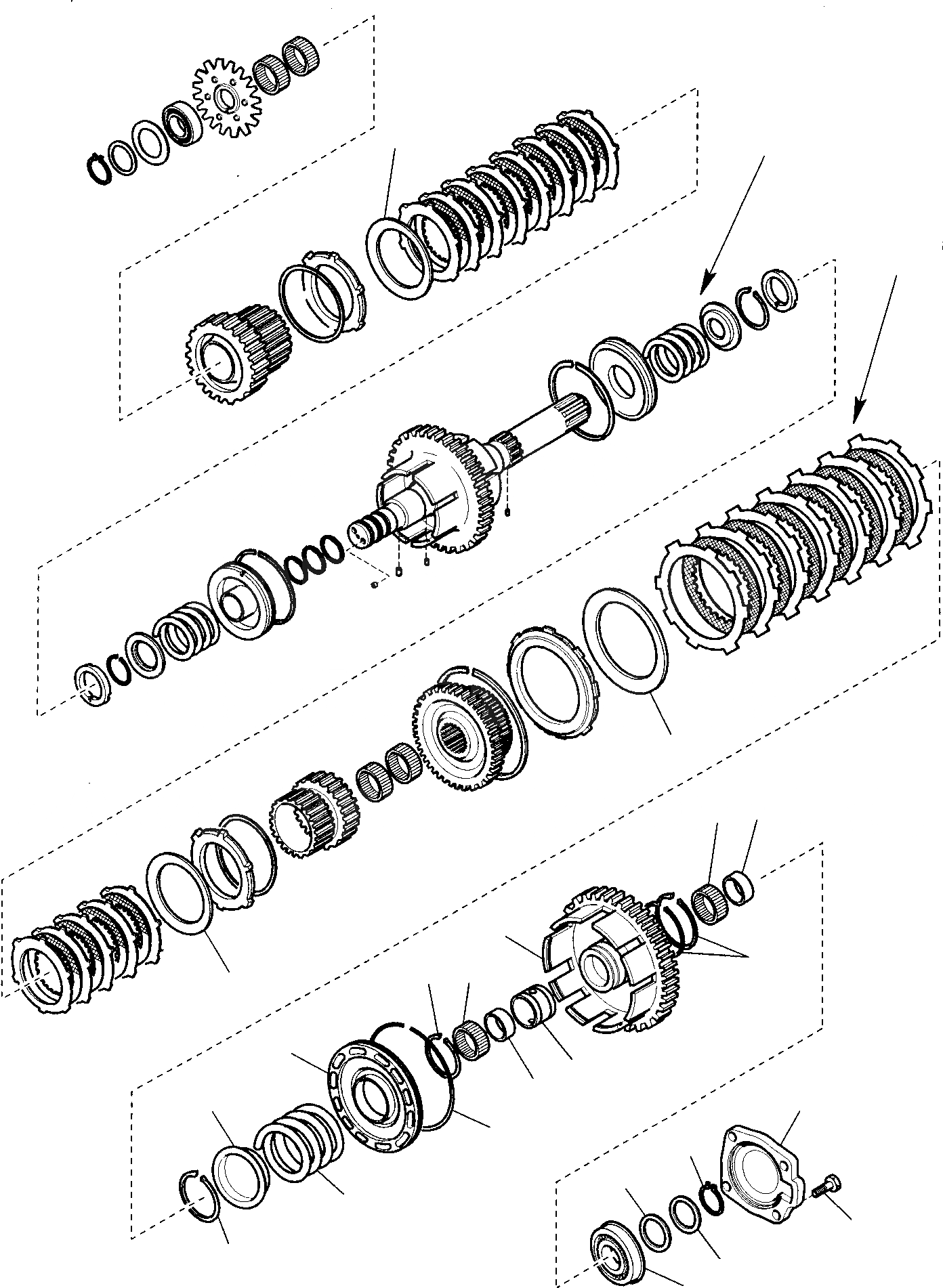 Схема запчастей Komatsu WB97S-2 - ТРАНСМИССИЯ (7/) РАМА