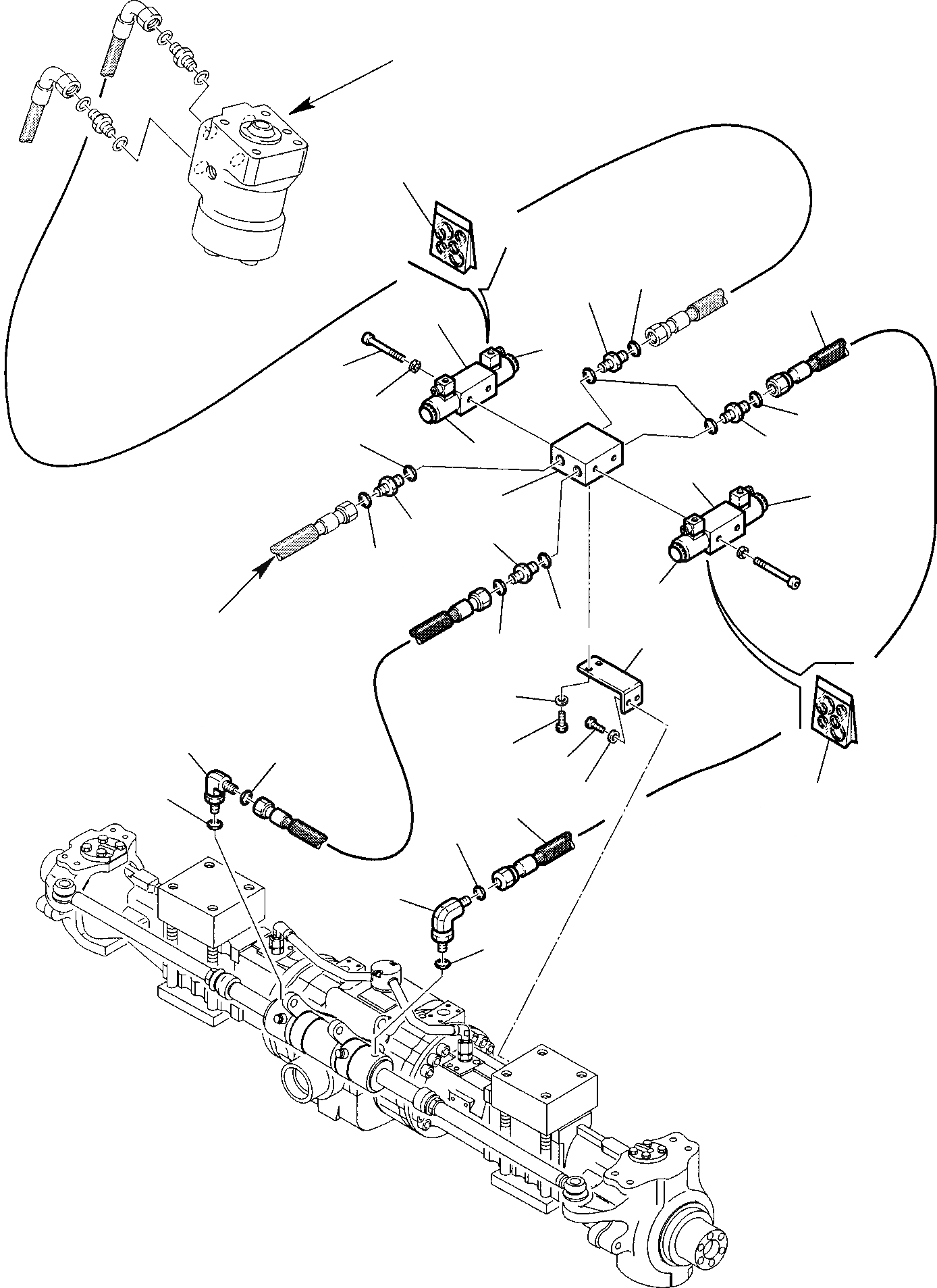 Схема запчастей Komatsu WB97S-2 - ГИДРОЛИНИЯ (РУЛЕВ. УПРАВЛЕНИЕ ЛИНИЯ) (/) ГИДРАВЛИКА РАБОЧЕЕ ОБОРУДОВАНИЕ