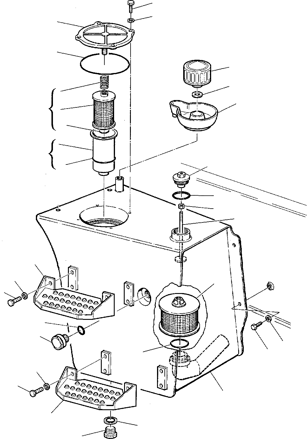 Схема запчастей Komatsu WB97S-2 - ГИДР. БАК. ГИДРАВЛИКА РАБОЧЕЕ ОБОРУДОВАНИЕ