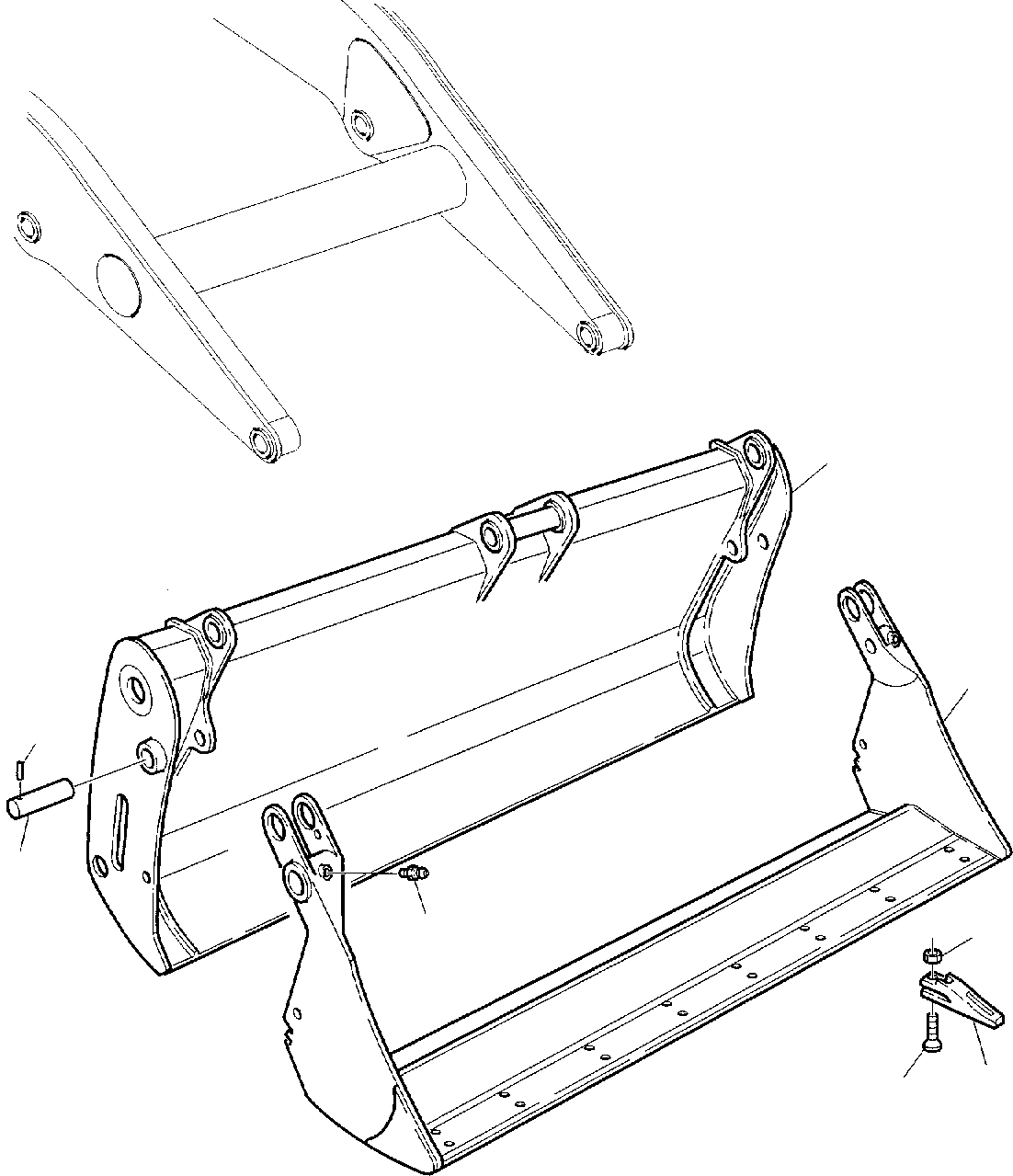 Схема запчастей Komatsu WB97S-2 - КОВШ - [4 В 1] РАБОЧЕЕ ОБОРУДОВАНИЕ